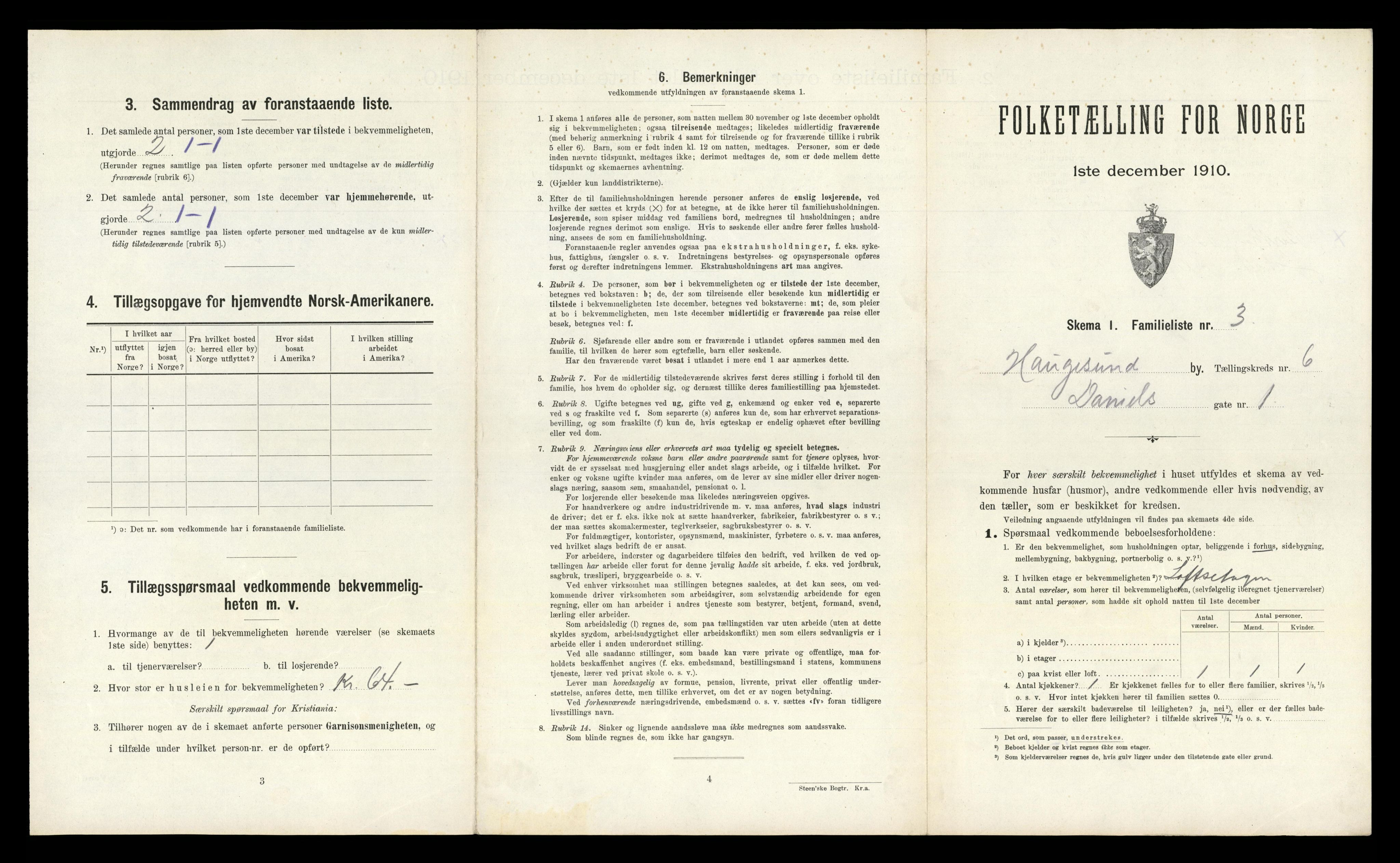 RA, 1910 census for Haugesund, 1910, p. 5250