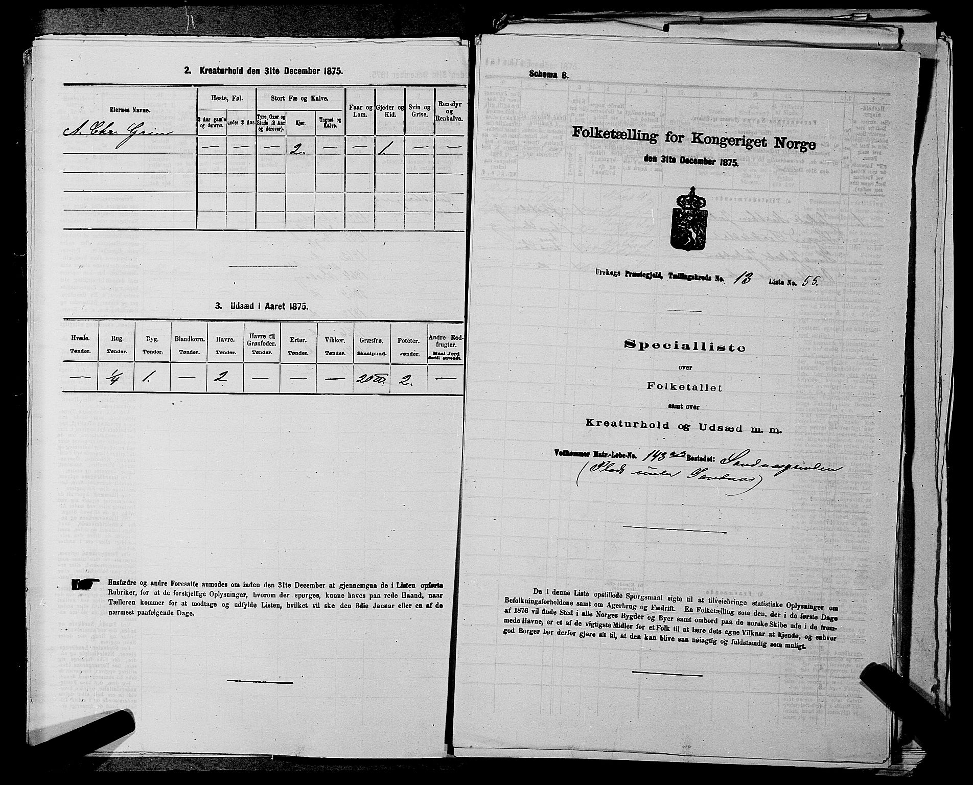 RA, 1875 census for 0224P Aurskog, 1875, p. 1339