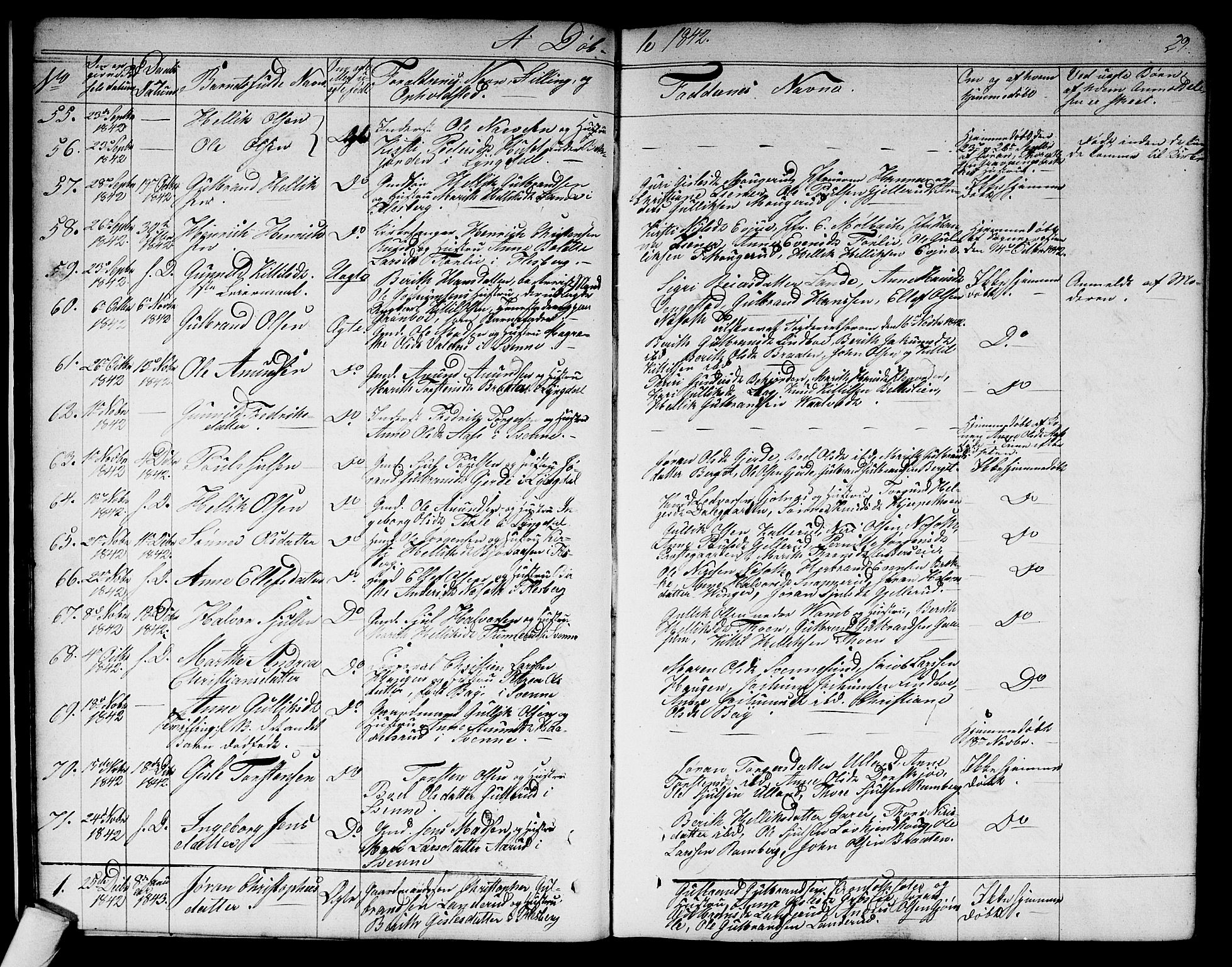 Flesberg kirkebøker, SAKO/A-18/G/Ga/L0002: Parish register (copy) no. I 2, 1834-1860, p. 29