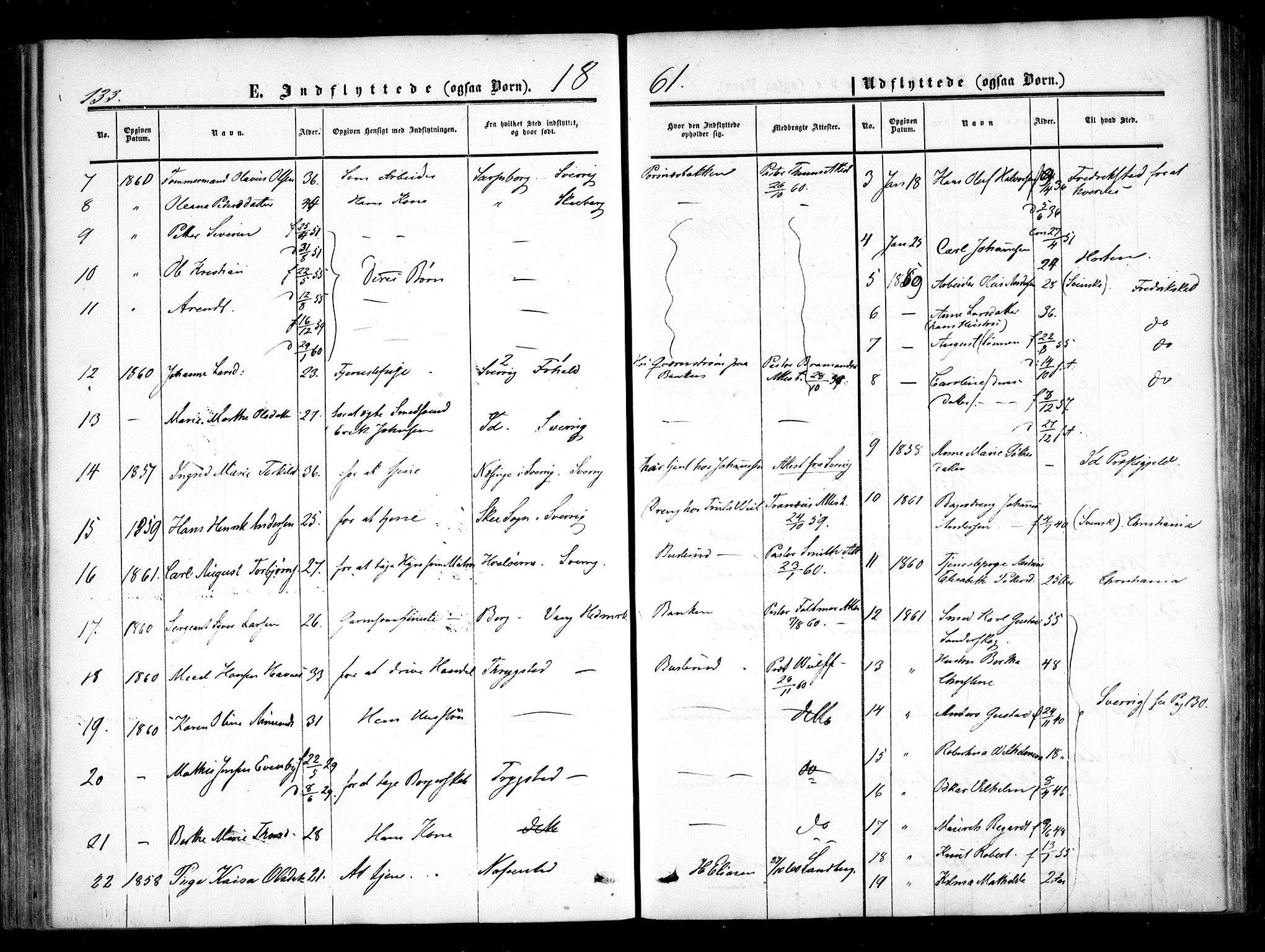 Halden prestekontor Kirkebøker, SAO/A-10909/F/Fa/L0008: Parish register (official) no. I 8, 1857-1865, p. 133