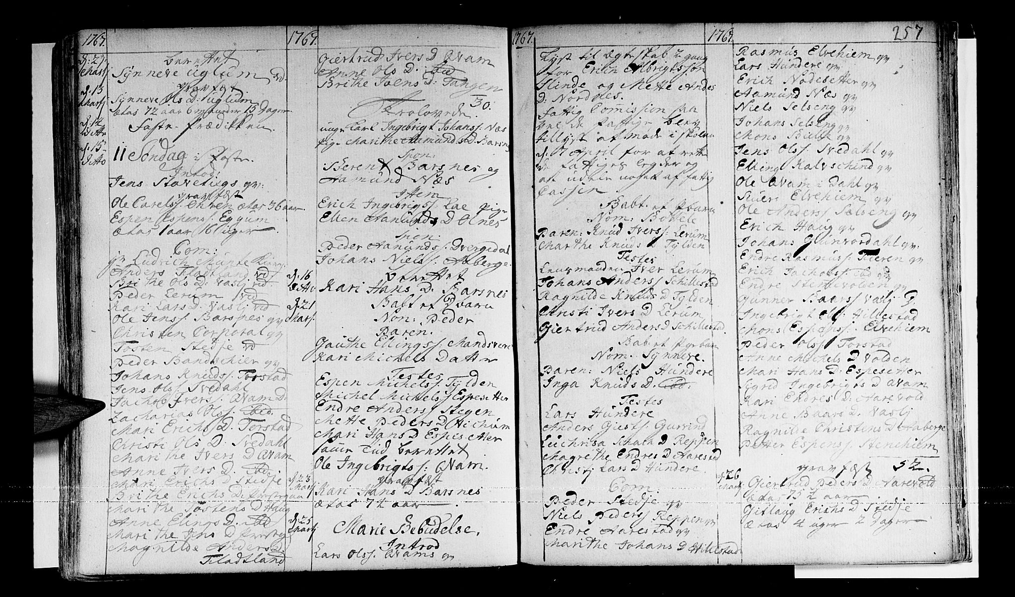 Sogndal sokneprestembete, AV/SAB-A-81301/H/Haa/Haaa/L0003: Parish register (official) no. A 3, 1747-1768, p. 257