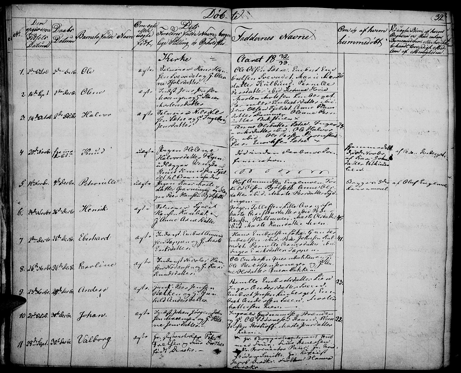 Elverum prestekontor, AV/SAH-PREST-044/H/Ha/Haa/L0008: Parish register (official) no. 8, 1830-1842, p. 32