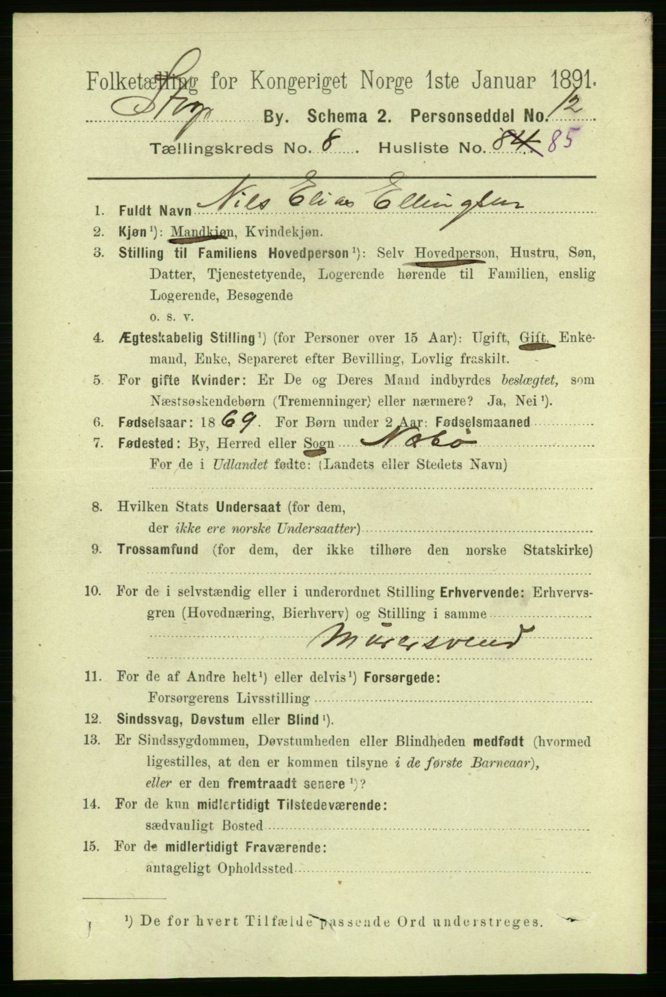 RA, 1891 census for 1103 Stavanger, 1891, p. 12700