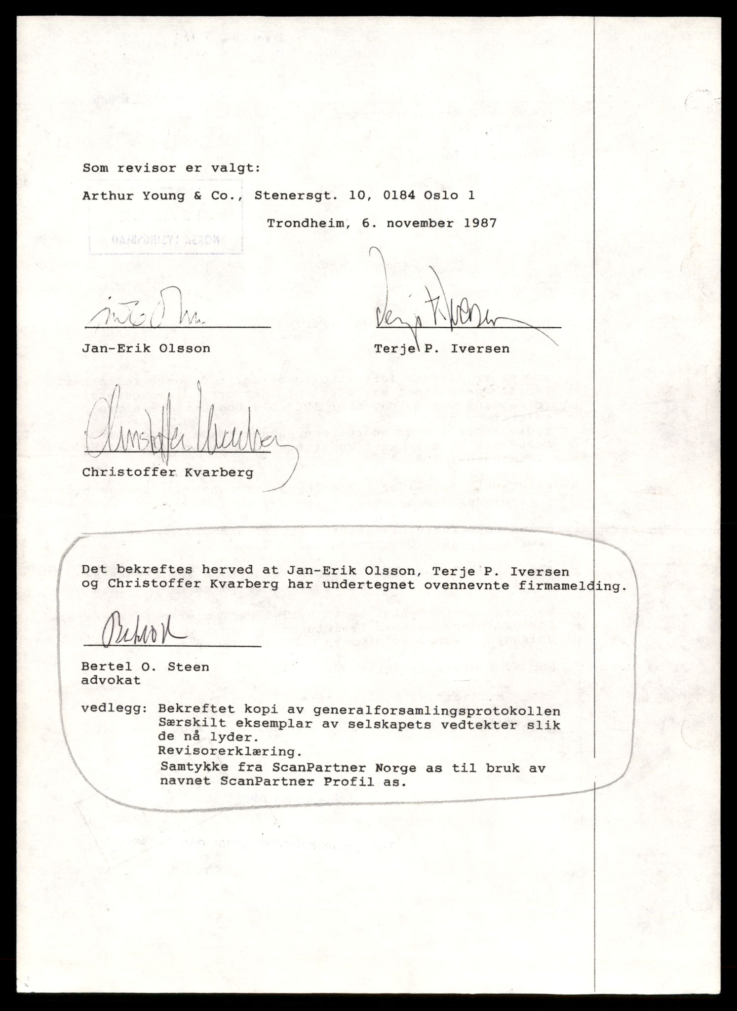 Trondheim byfogd, SAT/A-0003/2/J/Jd/Jdd/L0047: Aksjeselskap, Sc-Sen, 1944-1990, p. 6