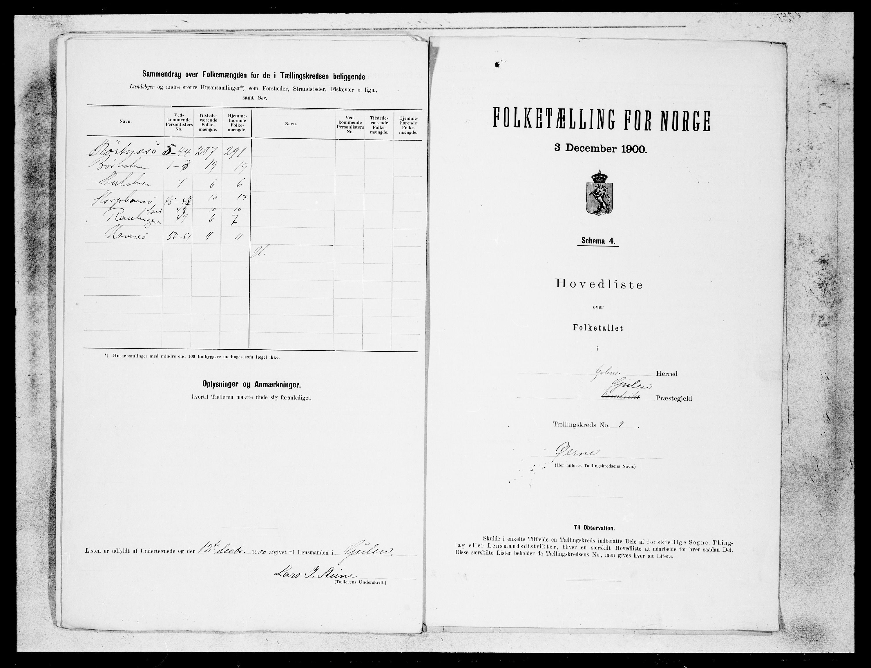 SAB, 1900 census for Gulen, 1900, p. 17