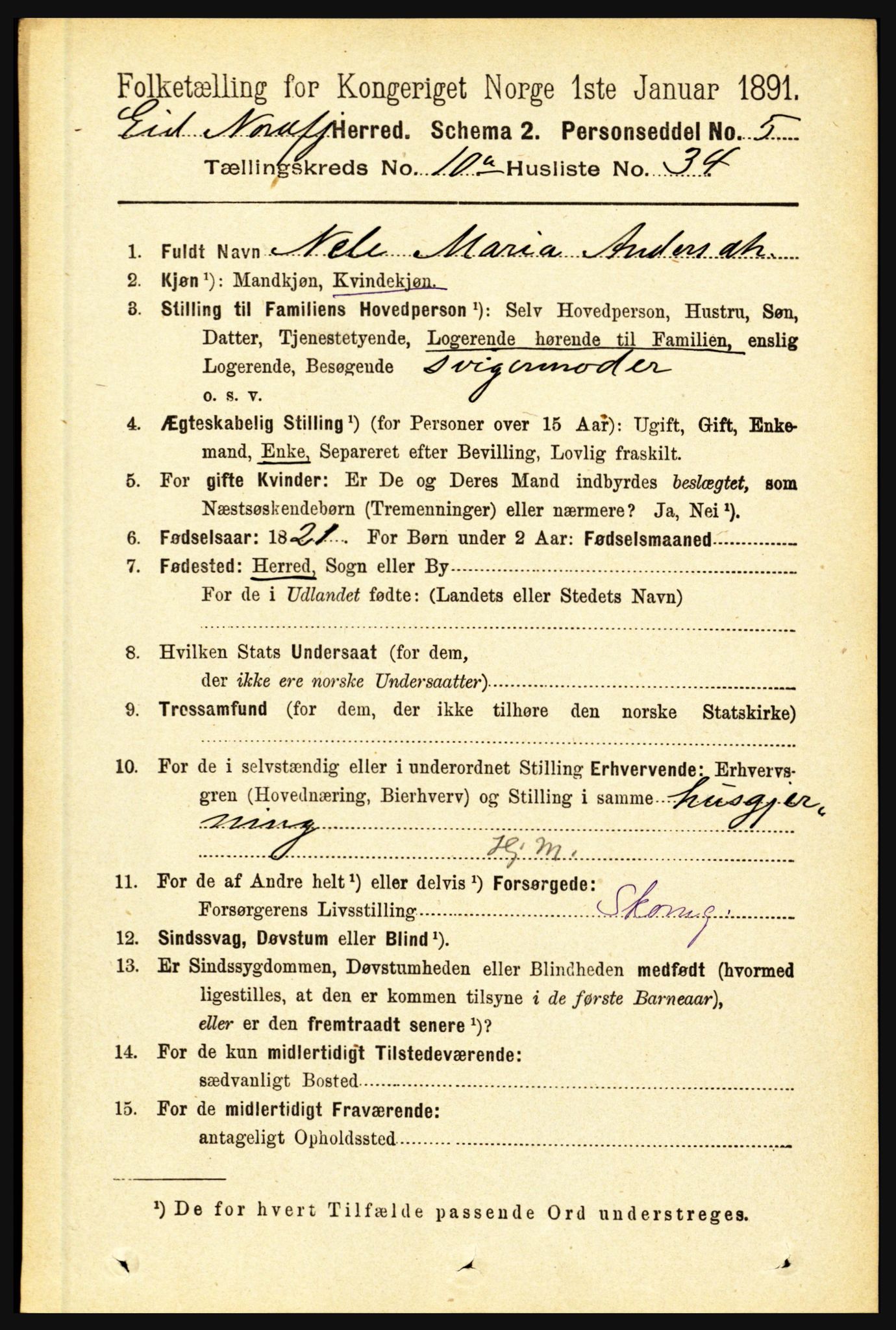 RA, 1891 census for 1443 Eid, 1891, p. 3003