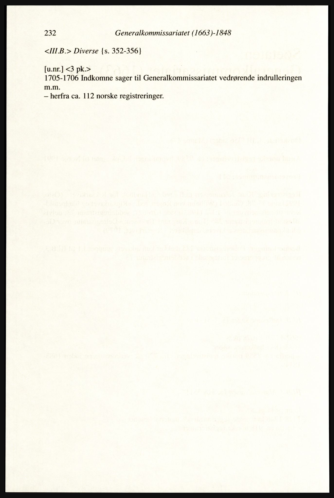 Publikasjoner utgitt av Arkivverket, PUBL/PUBL-001/A/0002: Erik Gøbel: NOREG, Tværregistratur over norgesrelevant materiale i Rigsarkivet i København (2000), 2000, p. 234