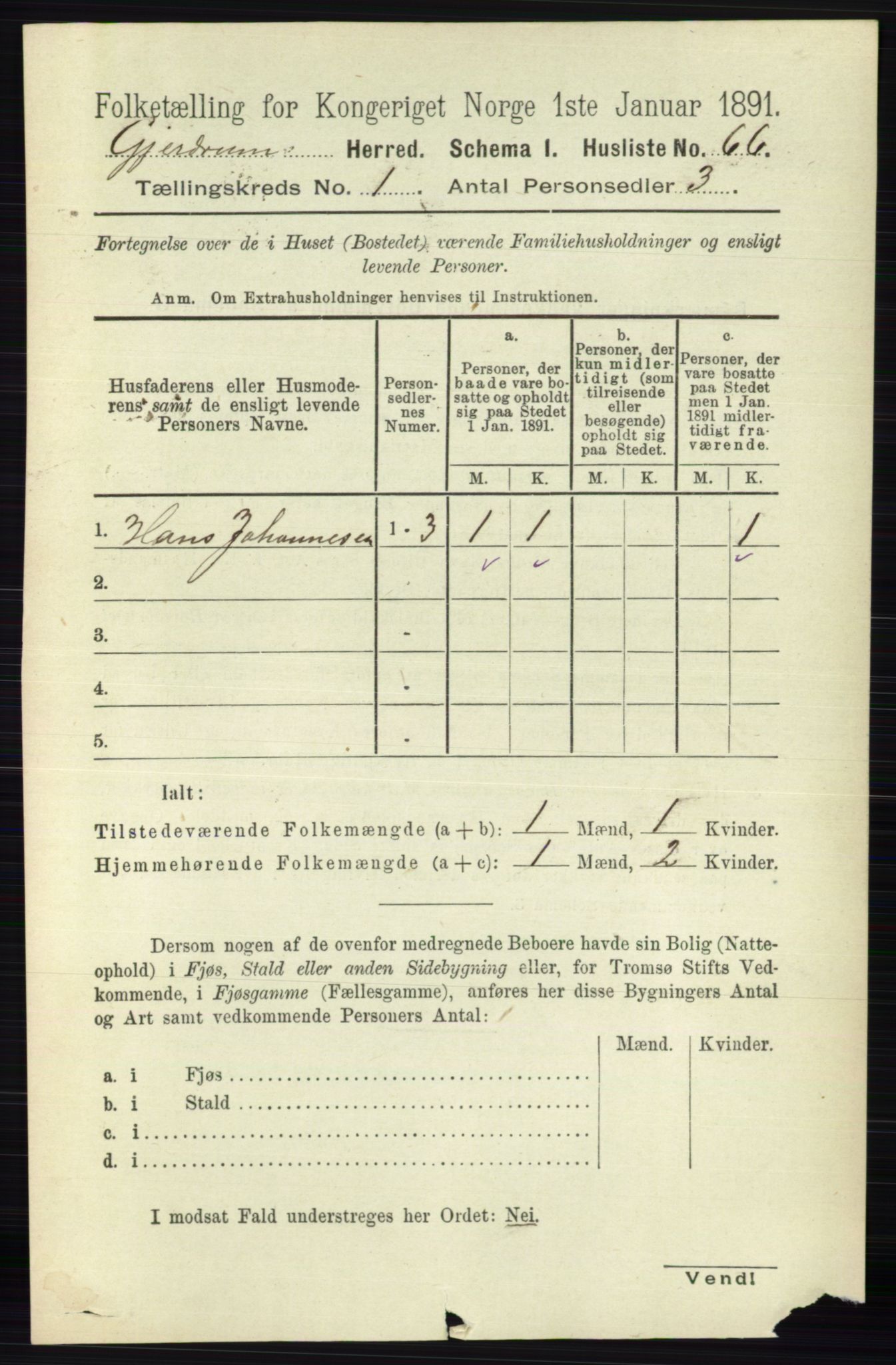 RA, 1891 census for 0234 Gjerdrum, 1891, p. 83