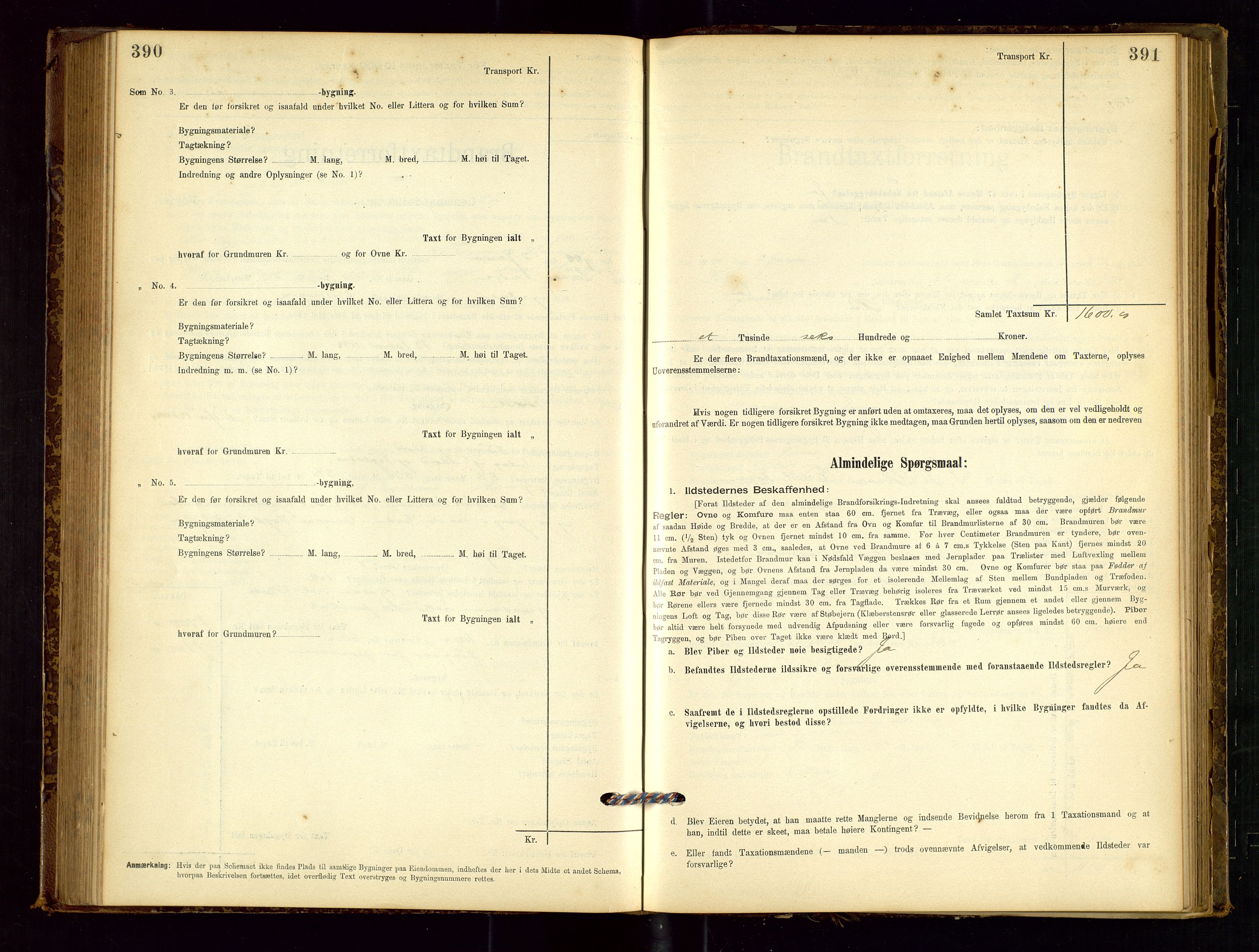 Sokndal lensmannskontor, AV/SAST-A-100417/Gob/L0001: "Brandtaxt-Protokol", 1895-1902, p. 390-391