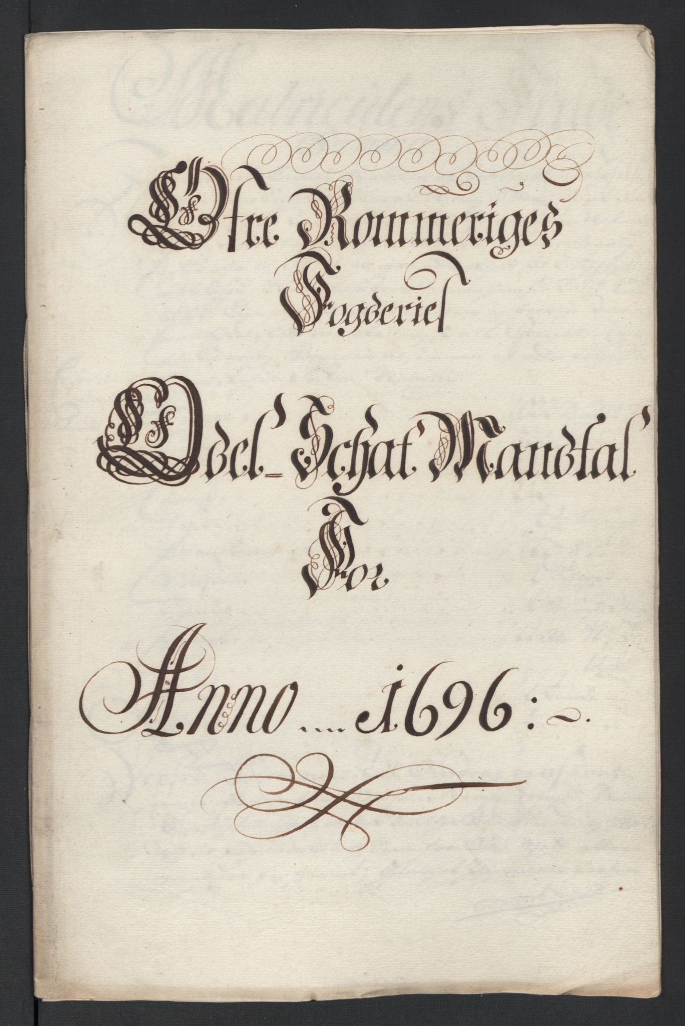 Rentekammeret inntil 1814, Reviderte regnskaper, Fogderegnskap, RA/EA-4092/R12/L0708: Fogderegnskap Øvre Romerike, 1696, p. 212
