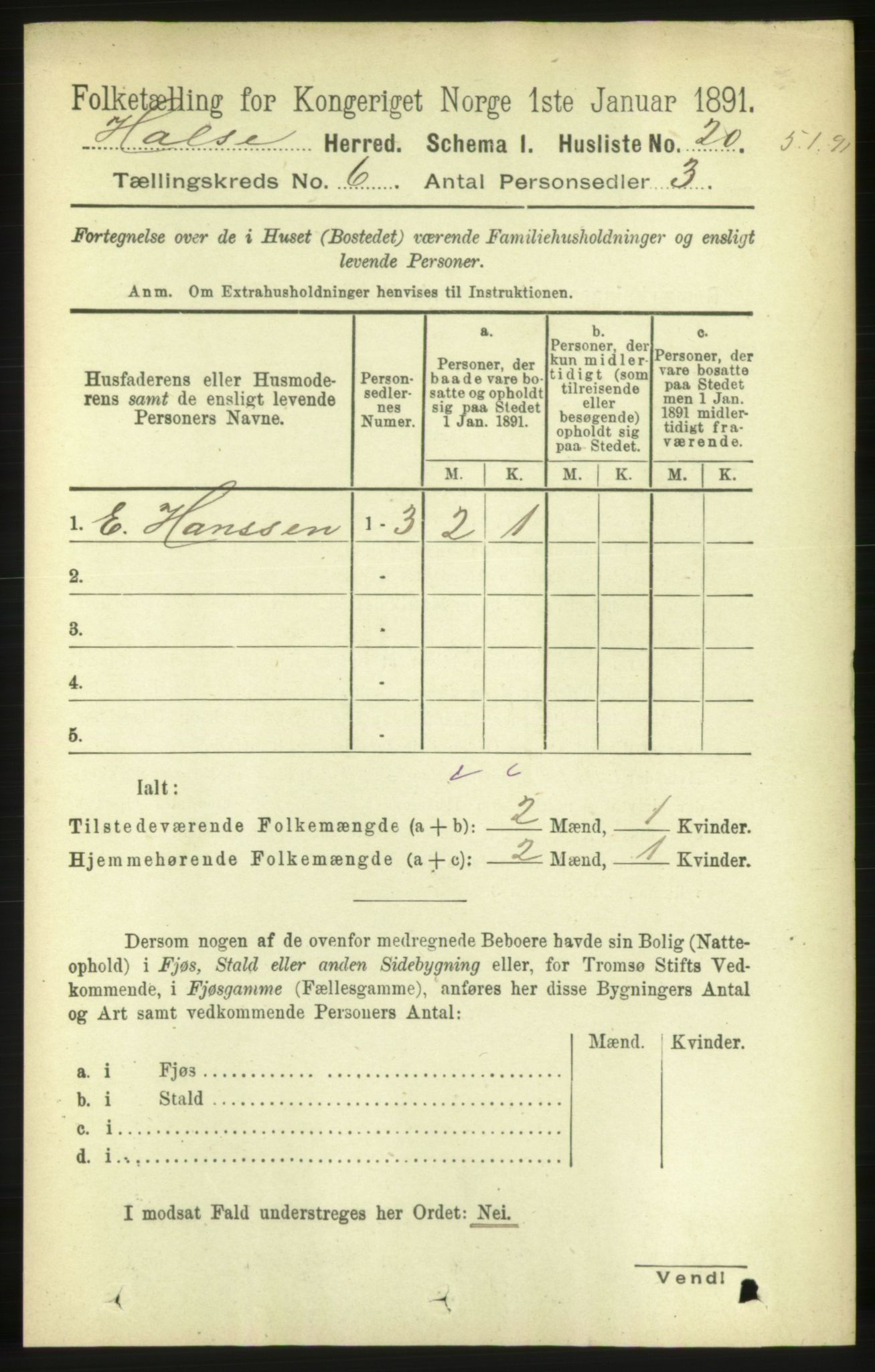 RA, 1891 census for 1571 Halsa, 1891, p. 1470