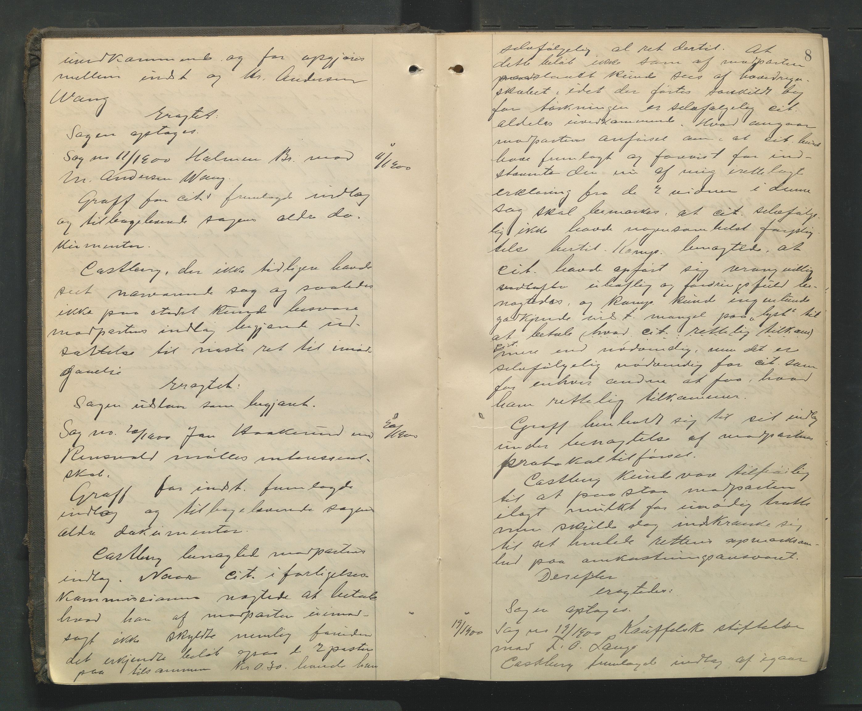 Toten tingrett, AV/SAH-TING-006/G/Gb/Gbb/L0009: Justisprotokoll, 1900-1902, p. 7b-8a