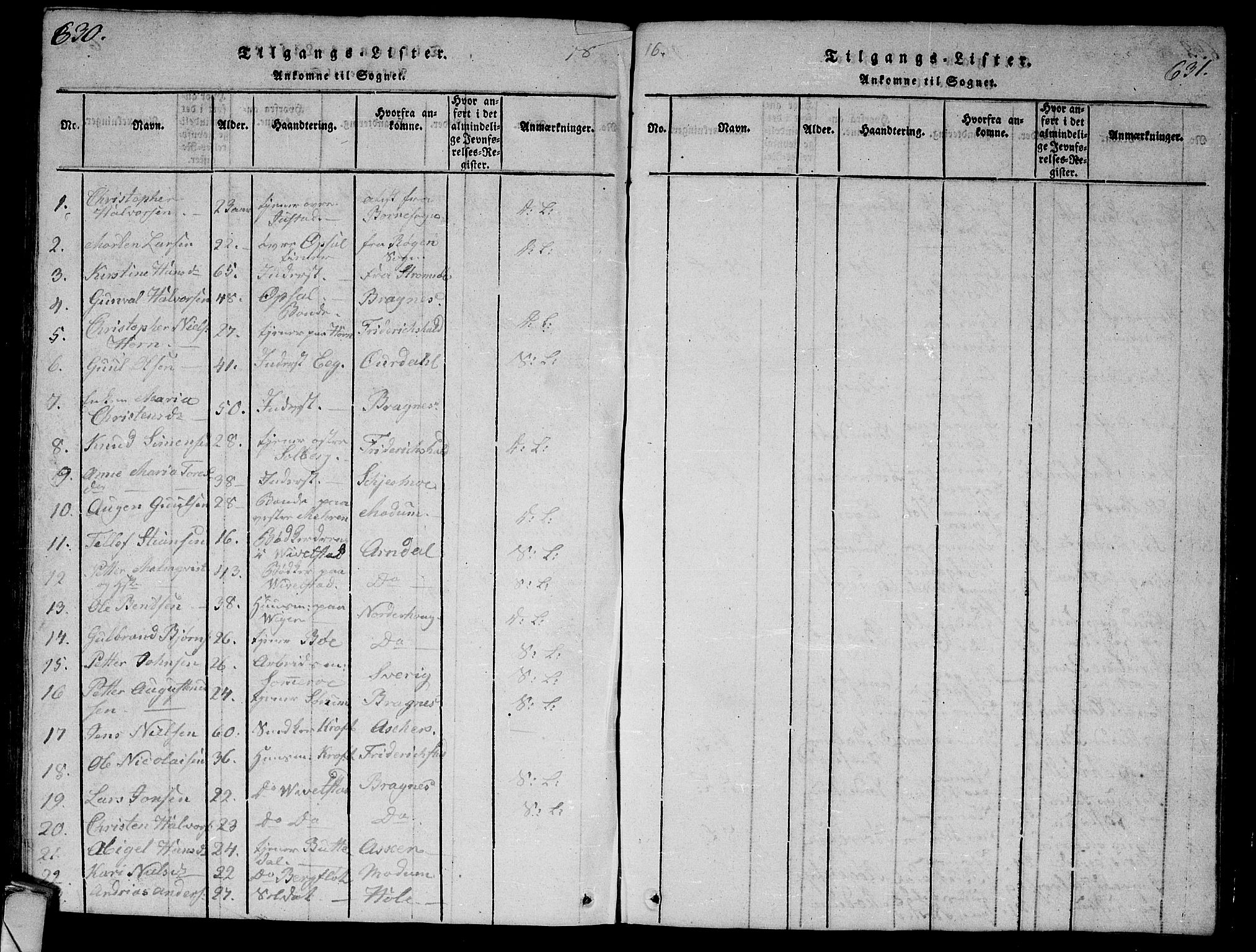 Lier kirkebøker, SAKO/A-230/G/Ga/L0001: Parish register (copy) no. I 1, 1813-1824, p. 630-631