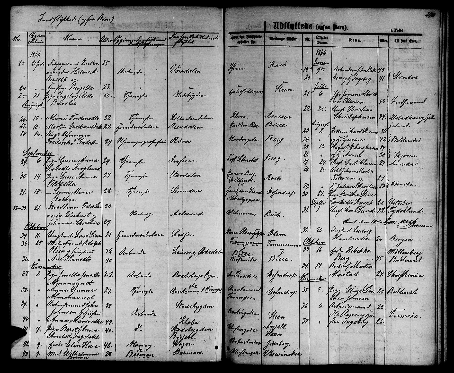Ministerialprotokoller, klokkerbøker og fødselsregistre - Sør-Trøndelag, SAT/A-1456/601/L0087: Parish register (copy) no. 601C05, 1864-1881, p. 270