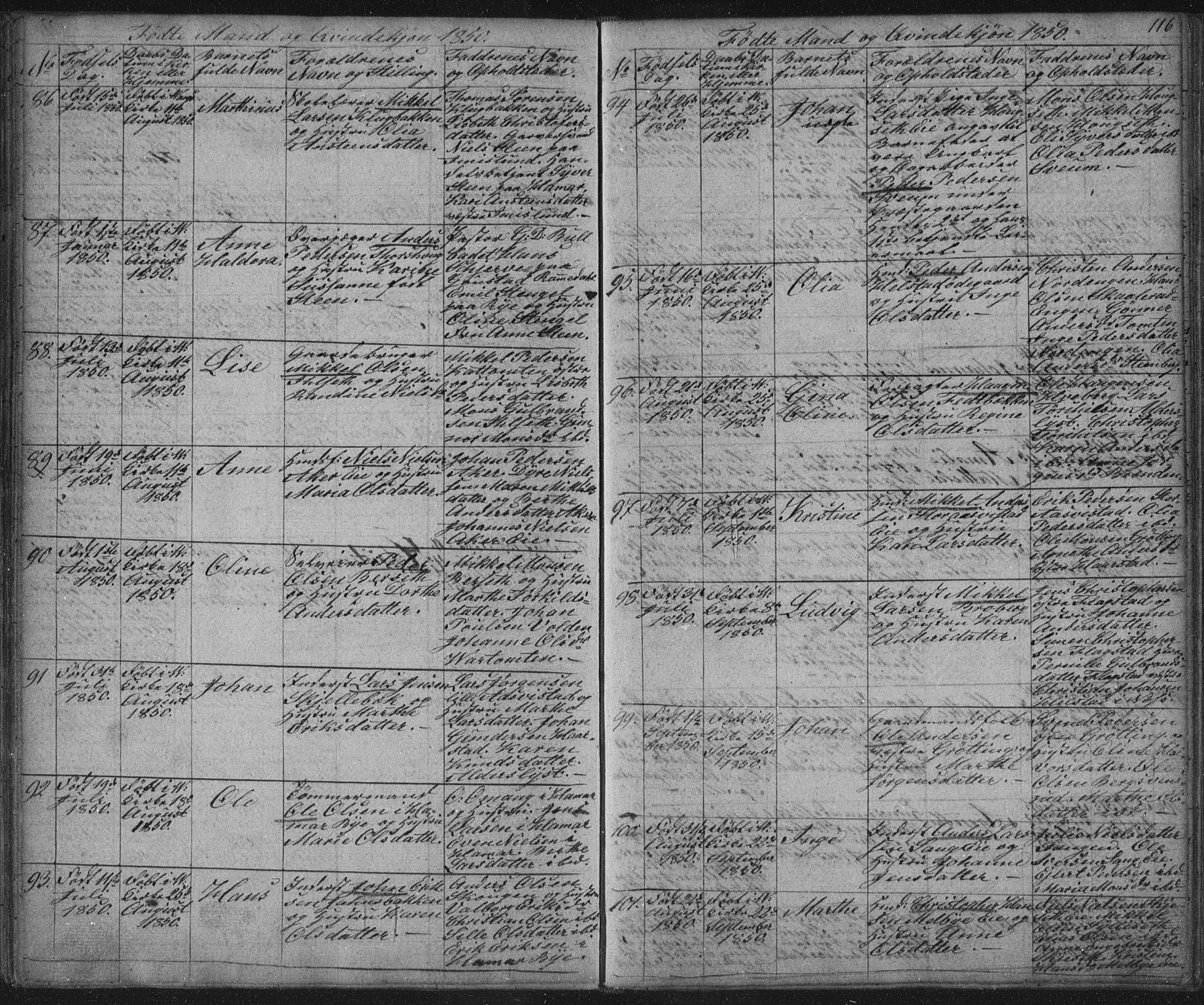 Vang prestekontor, Hedmark, AV/SAH-PREST-008/H/Ha/Hab/L0008: Parish register (copy) no. 8, 1832-1854, p. 116