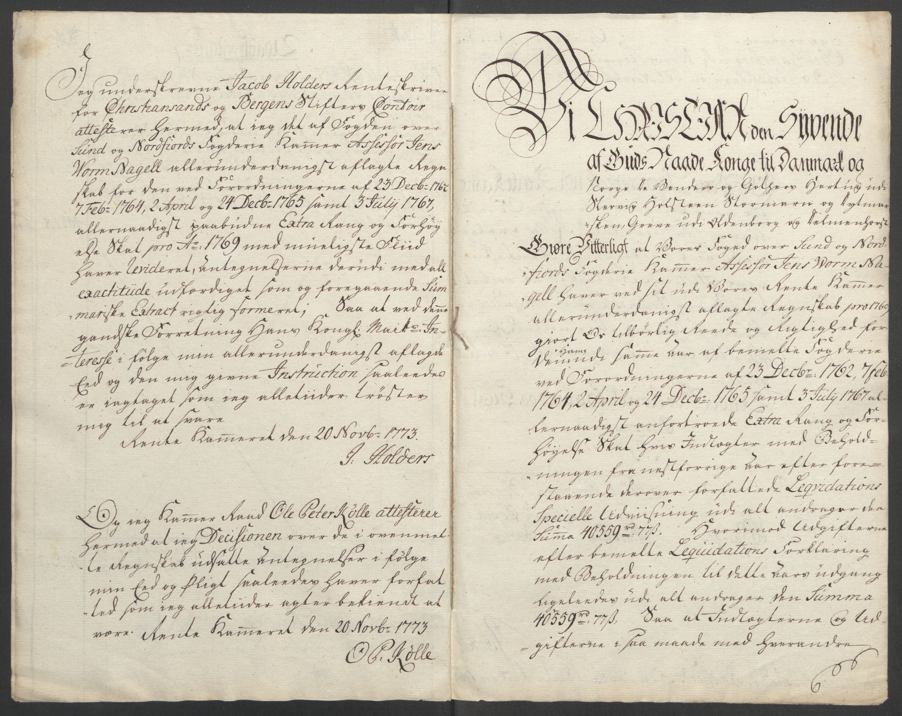 Rentekammeret inntil 1814, Reviderte regnskaper, Fogderegnskap, AV/RA-EA-4092/R53/L3550: Ekstraskatten Sunn- og Nordfjord, 1762-1771, p. 250