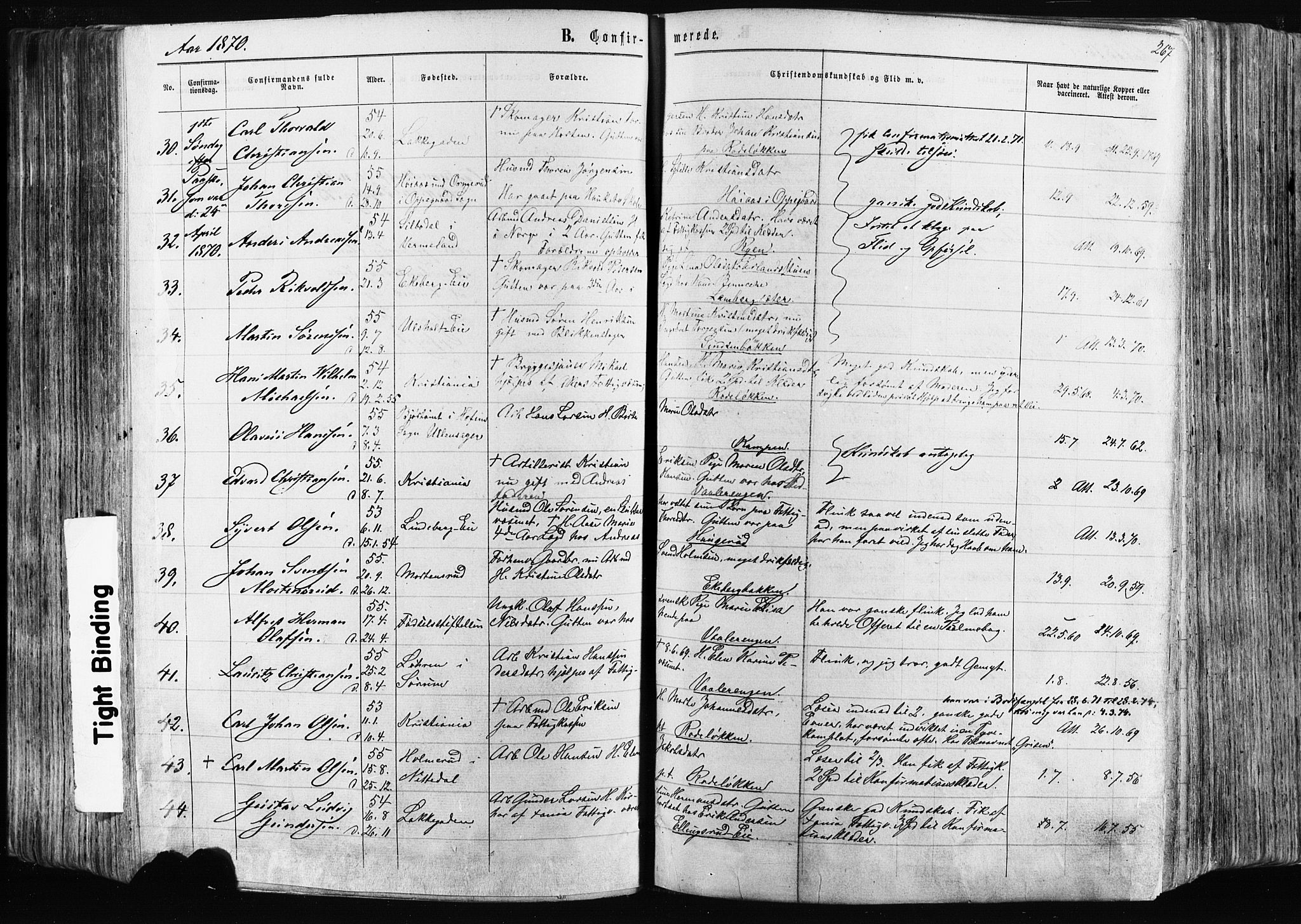 Østre Aker prestekontor Kirkebøker, SAO/A-10840/F/Fa/L0003: Parish register (official) no. I 3, 1869-1875, p. 267