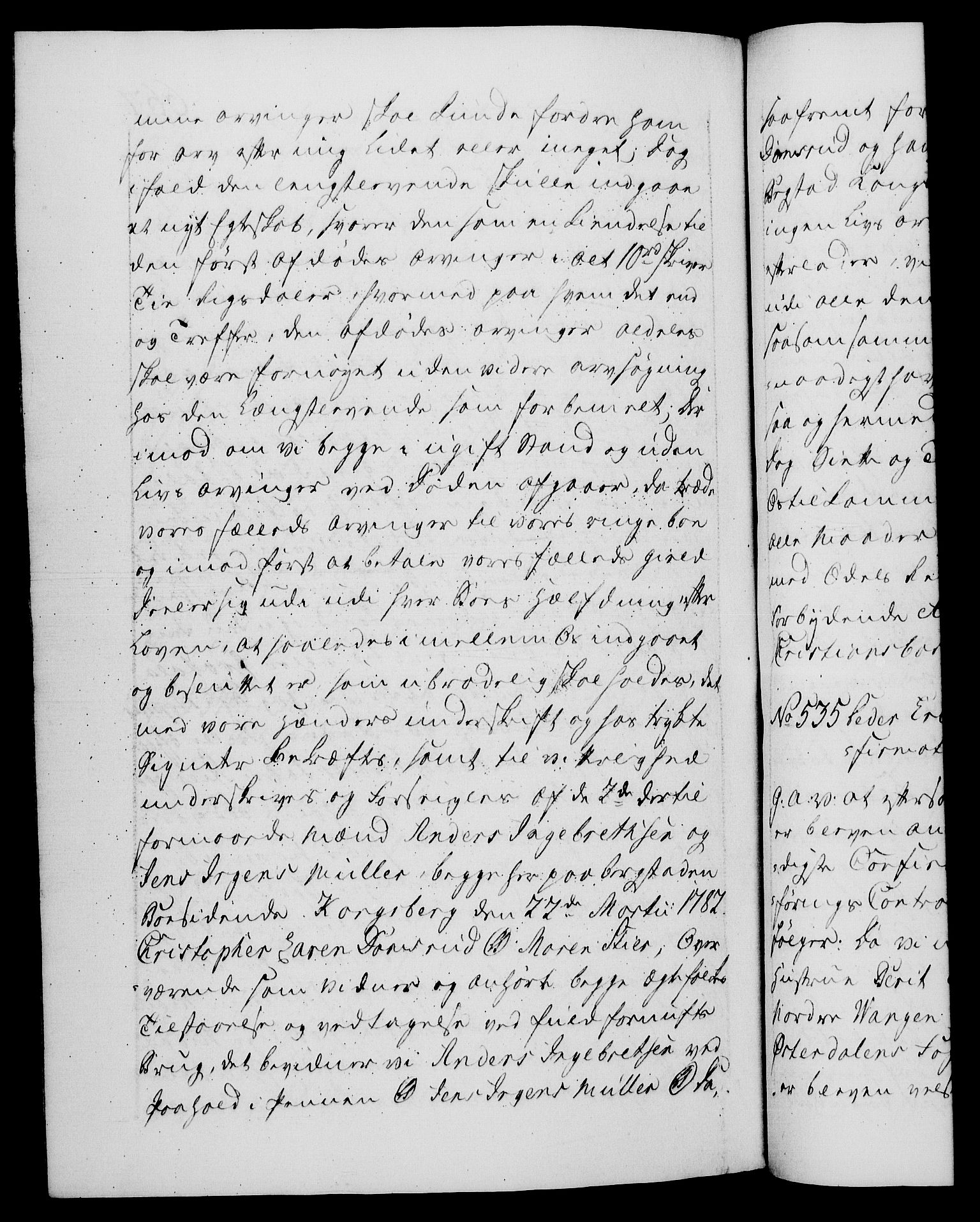 Danske Kanselli 1572-1799, RA/EA-3023/F/Fc/Fca/Fcaa/L0049: Norske registre, 1782-1783, p. 667b