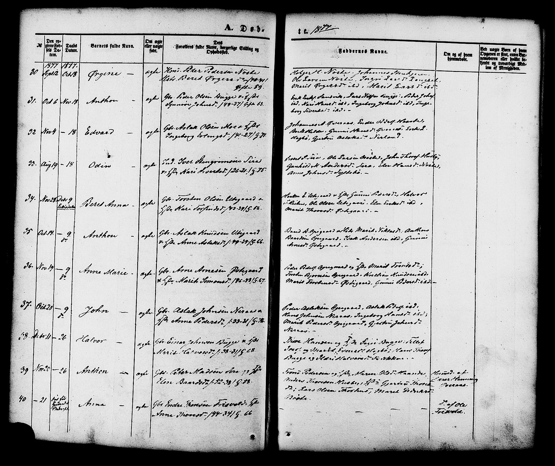 Ministerialprotokoller, klokkerbøker og fødselsregistre - Møre og Romsdal, AV/SAT-A-1454/552/L0637: Parish register (official) no. 552A01, 1845-1879, p. 85