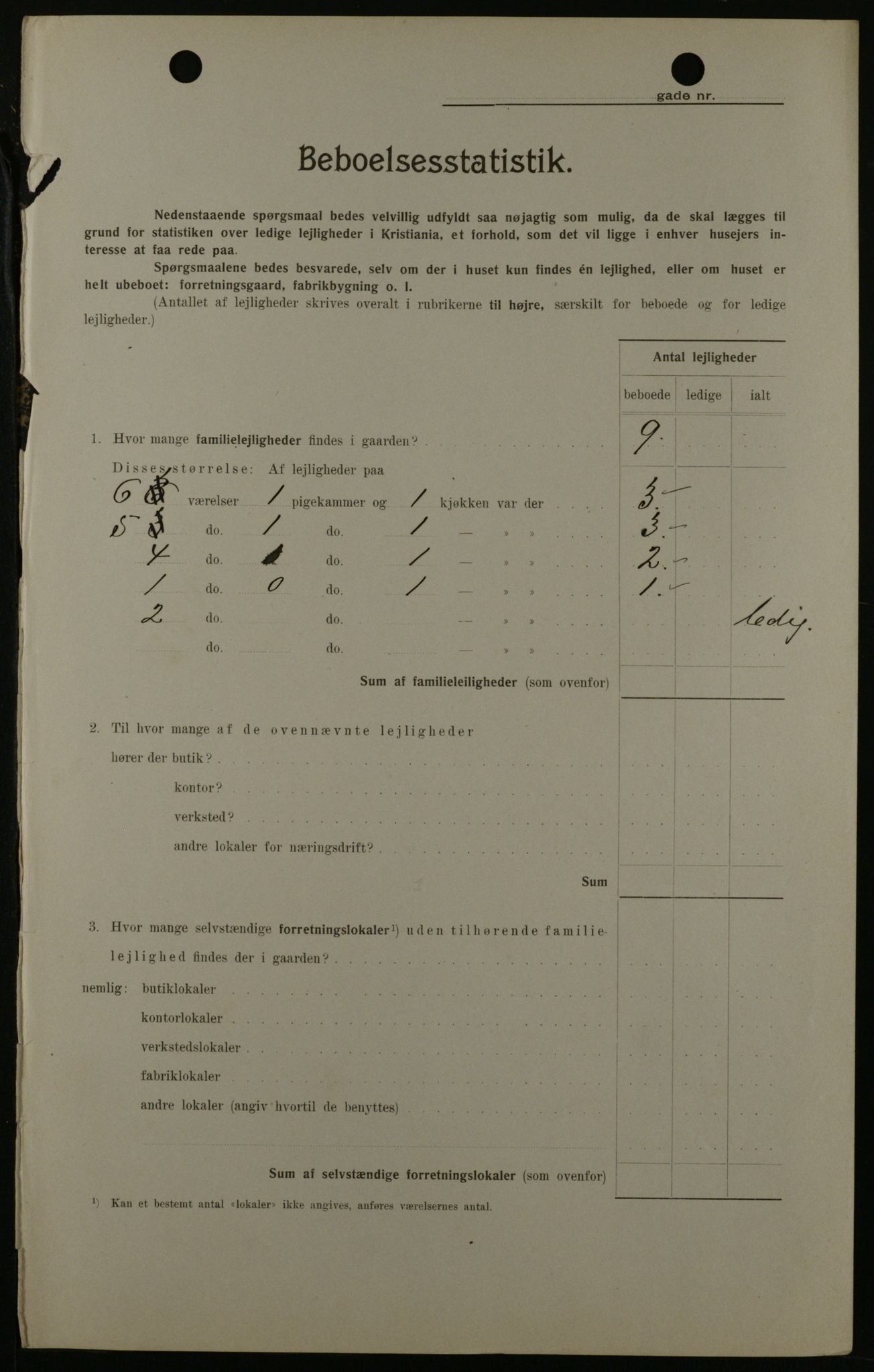 OBA, Municipal Census 1908 for Kristiania, 1908, p. 1895