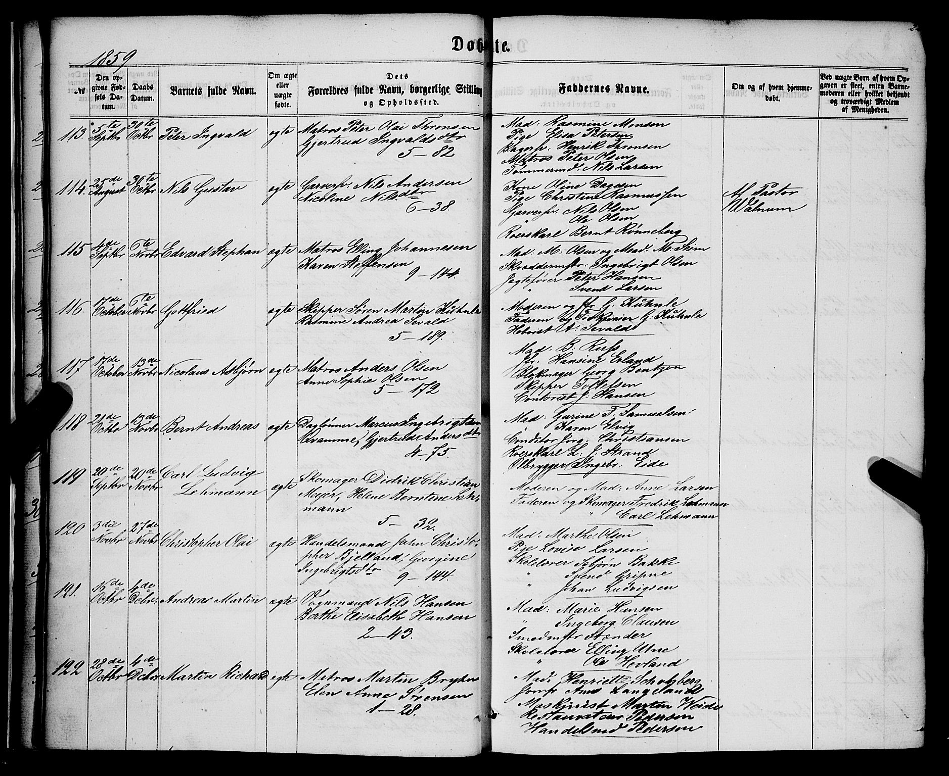 Nykirken Sokneprestembete, SAB/A-77101/H/Haa/L0015: Parish register (official) no. B 2, 1858-1869, p. 22