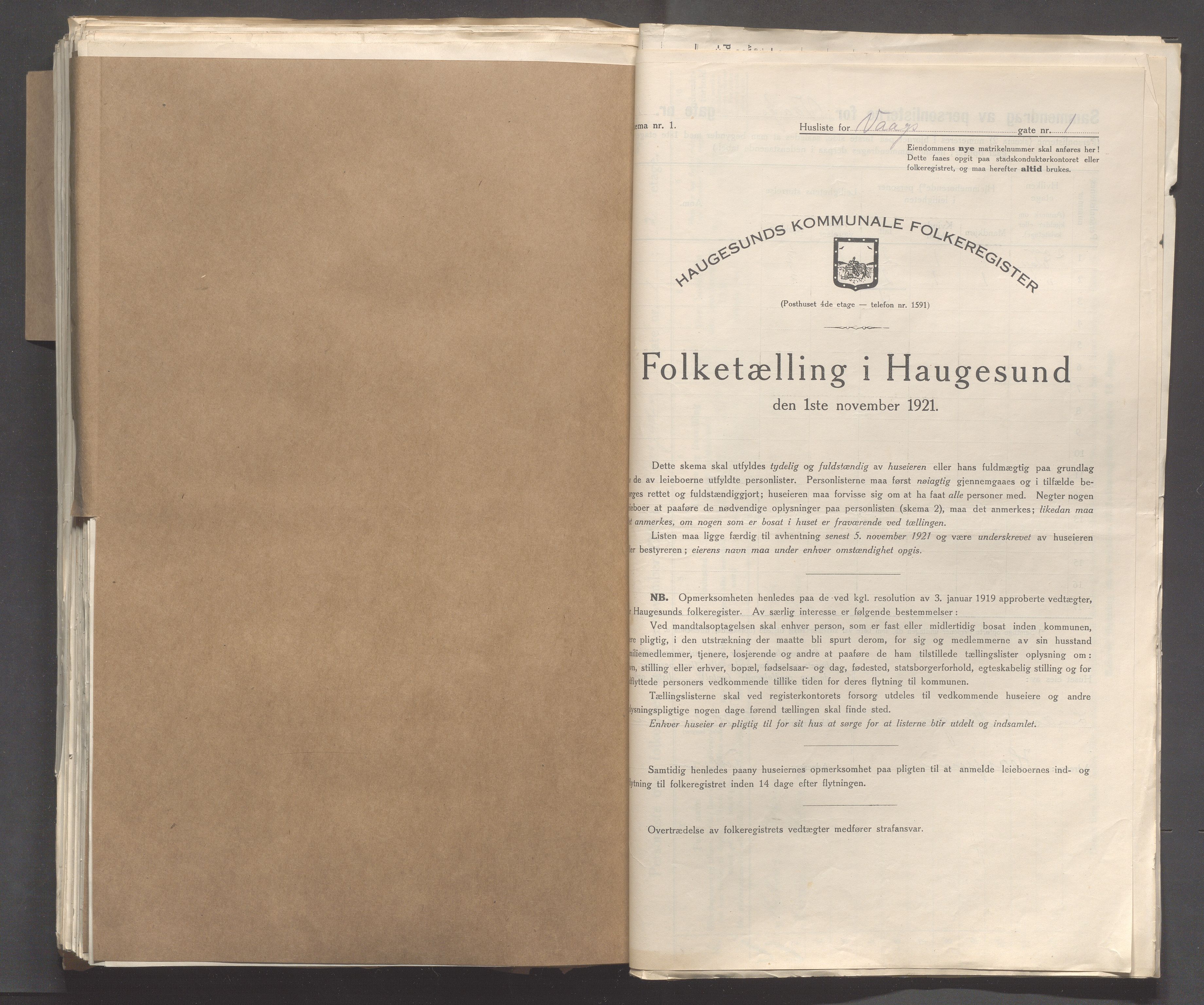 IKAR, Local census 1.11.1921 for Haugesund, 1921, p. 7441