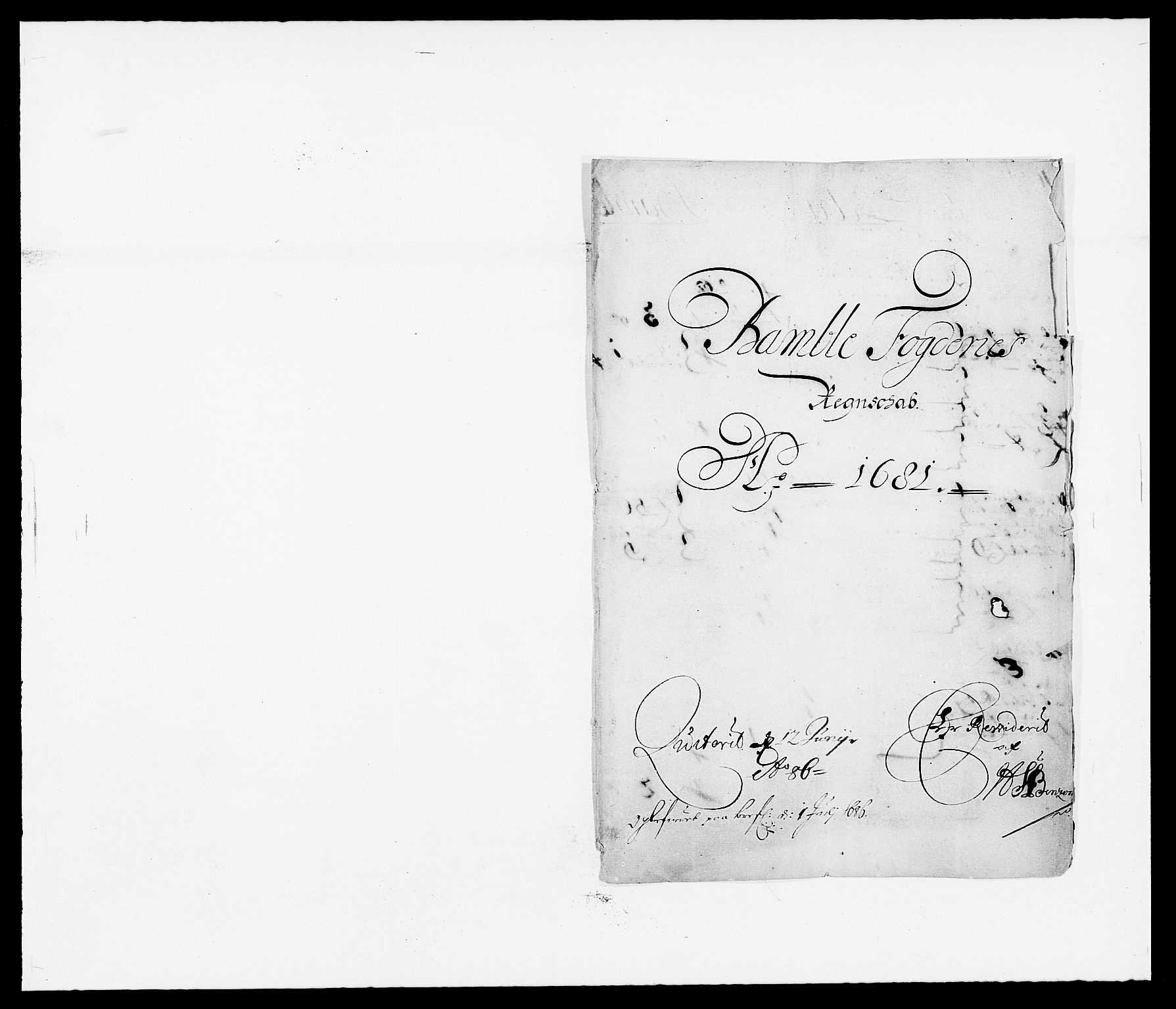 Rentekammeret inntil 1814, Reviderte regnskaper, Fogderegnskap, RA/EA-4092/R34/L2045: Fogderegnskap Bamble, 1680-1681, p. 226