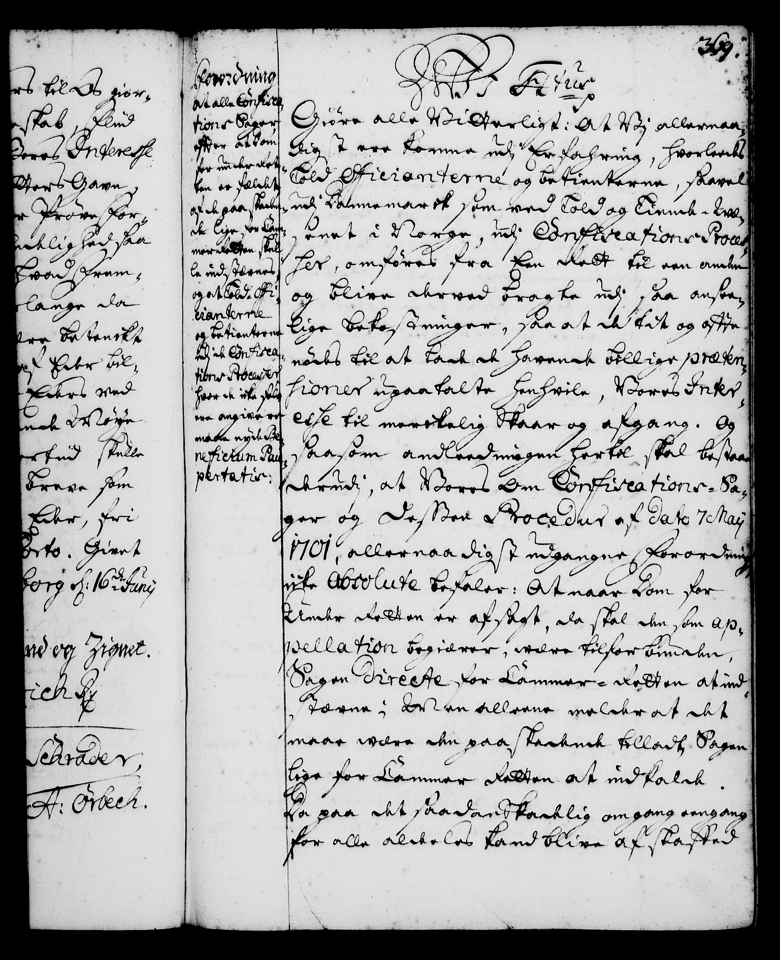 Rentekammeret, Kammerkanselliet, RA/EA-3111/G/Gg/Gga/L0001: Norsk ekspedisjonsprotokoll med register (merket RK 53.1), 1720-1723, p. 369