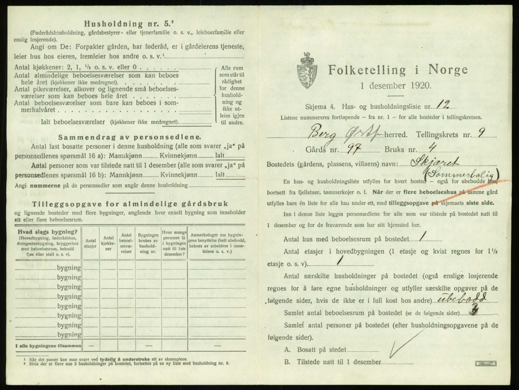 SAO, 1920 census for Berg, 1920, p. 1939