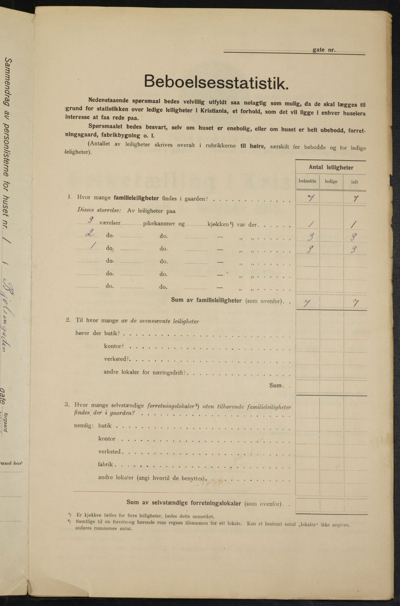 OBA, Municipal Census 1915 for Kristiania, 1915, p. 6446