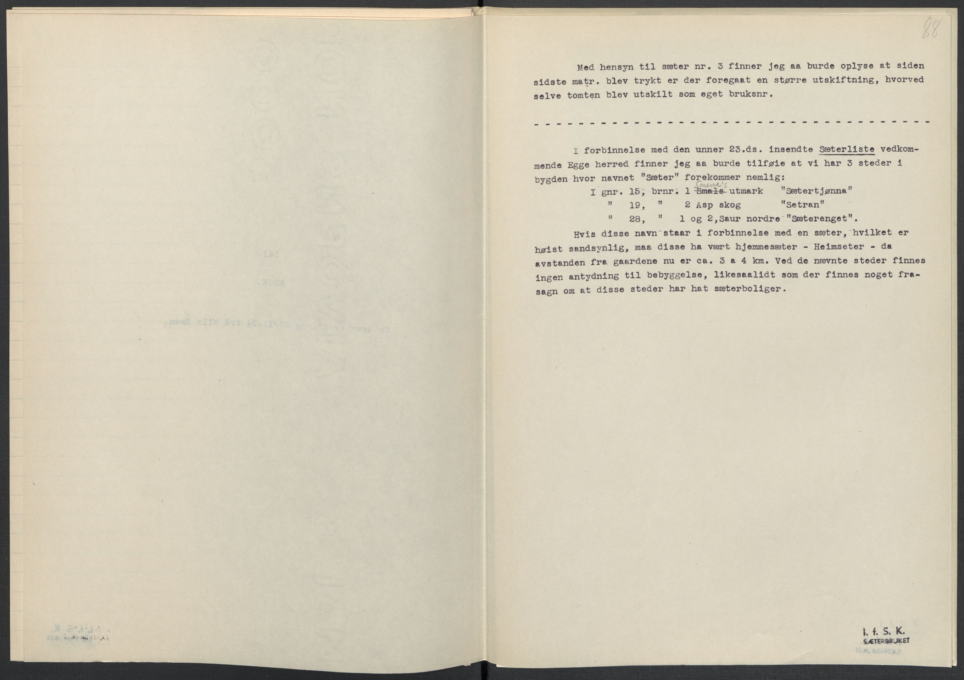 Instituttet for sammenlignende kulturforskning, AV/RA-PA-0424/F/Fc/L0015/0002: Eske B15: / Nord-Trøndelag (perm XLIII), 1933-1938, p. 88