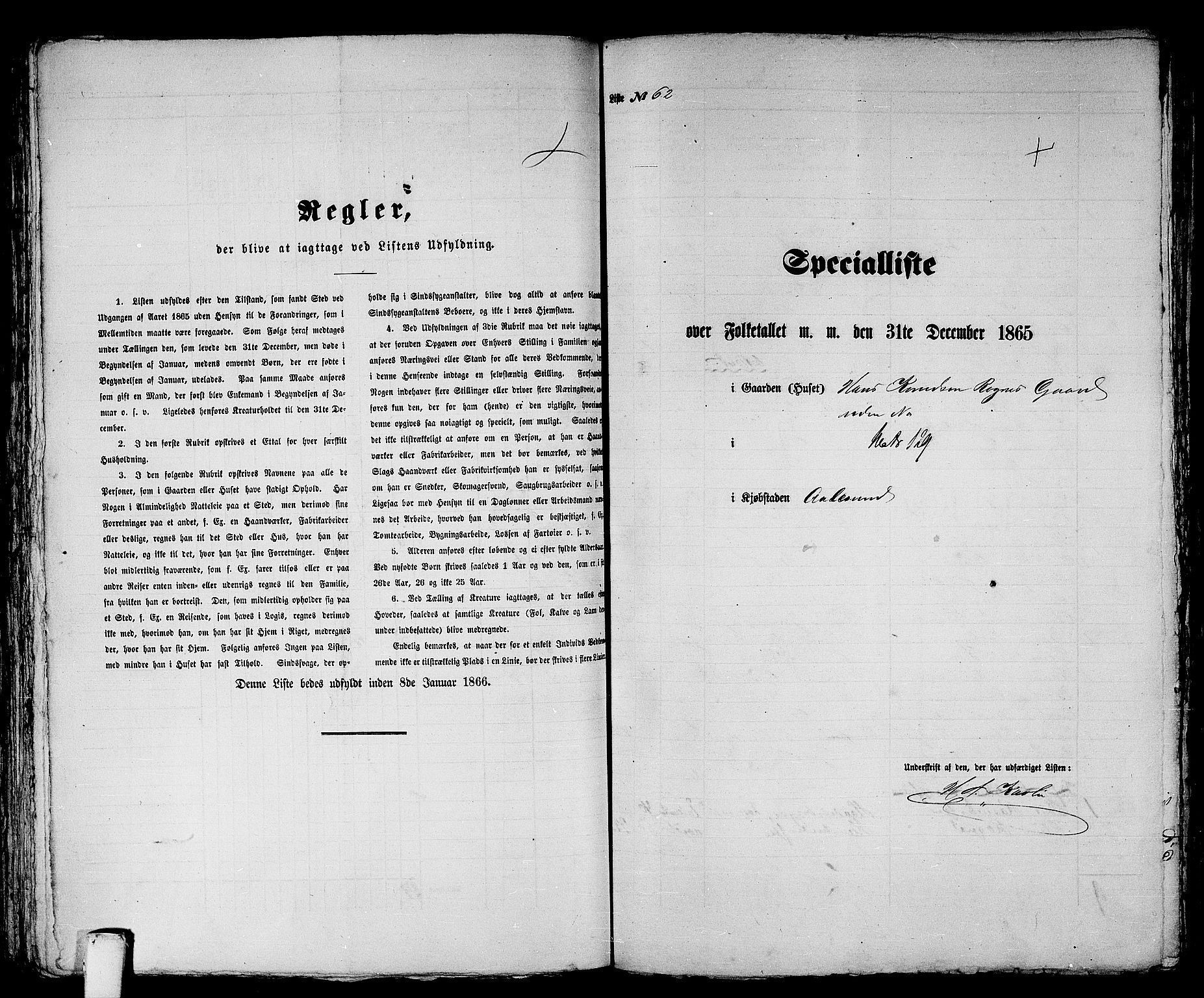 RA, 1865 census for Ålesund, 1865, p. 132