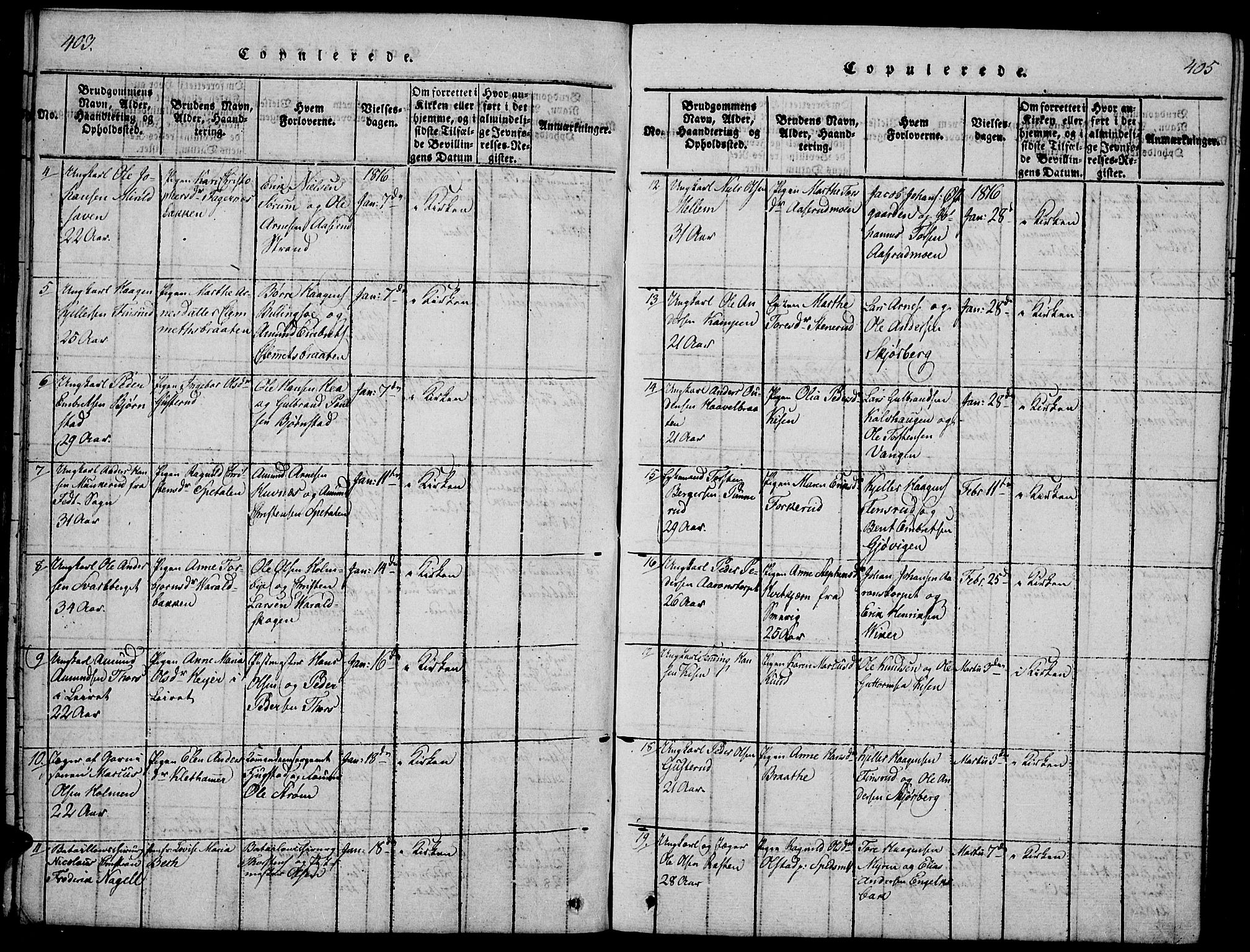 Vinger prestekontor, SAH/PREST-024/H/Ha/Hab/L0001: Parish register (copy) no. 1, 1814-1825, p. 403-404