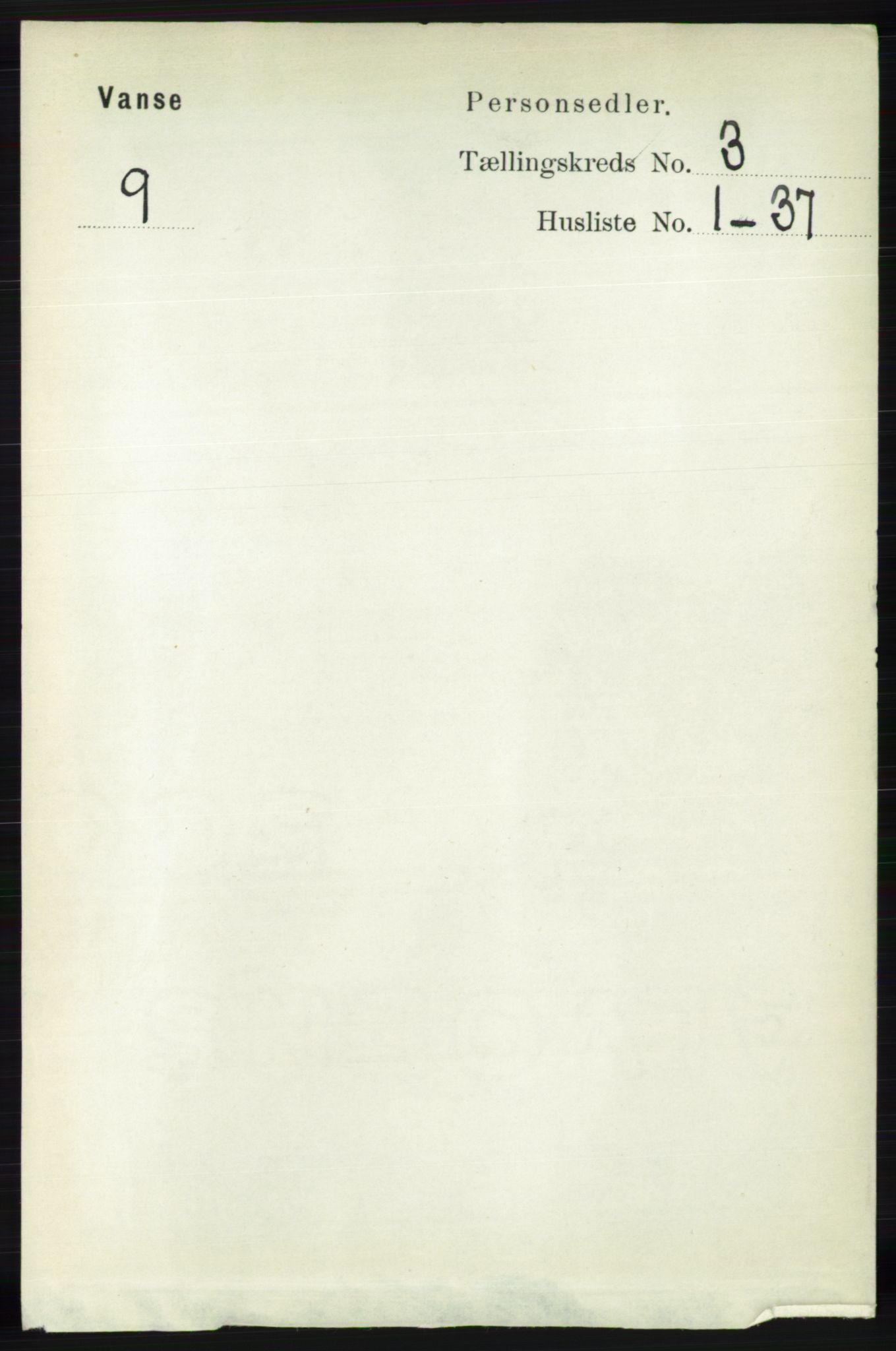 RA, 1891 census for 1041 Vanse, 1891, p. 1402