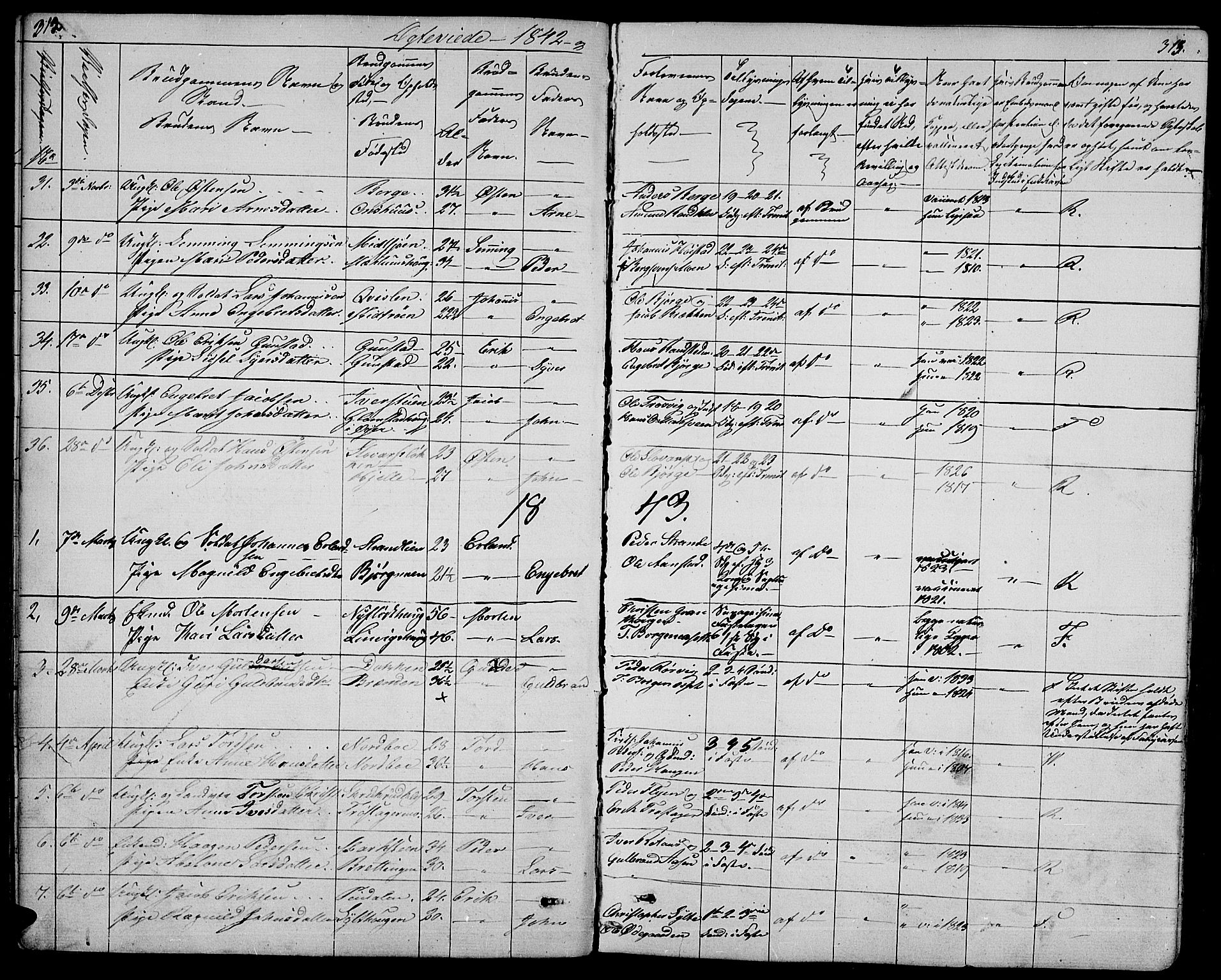 Ringebu prestekontor, SAH/PREST-082/H/Ha/Hab/L0002: Parish register (copy) no. 2, 1839-1853, p. 312-313