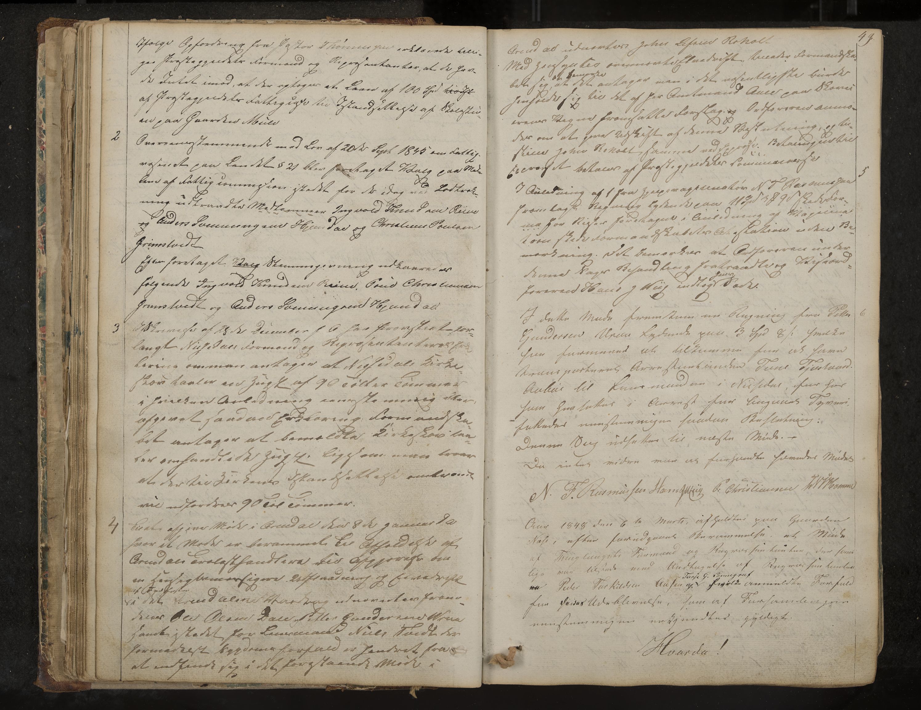 Nissedal formannskap og sentraladministrasjon, IKAK/0830021-1/A/L0001: Møtebok, 1838-1870, p. 49
