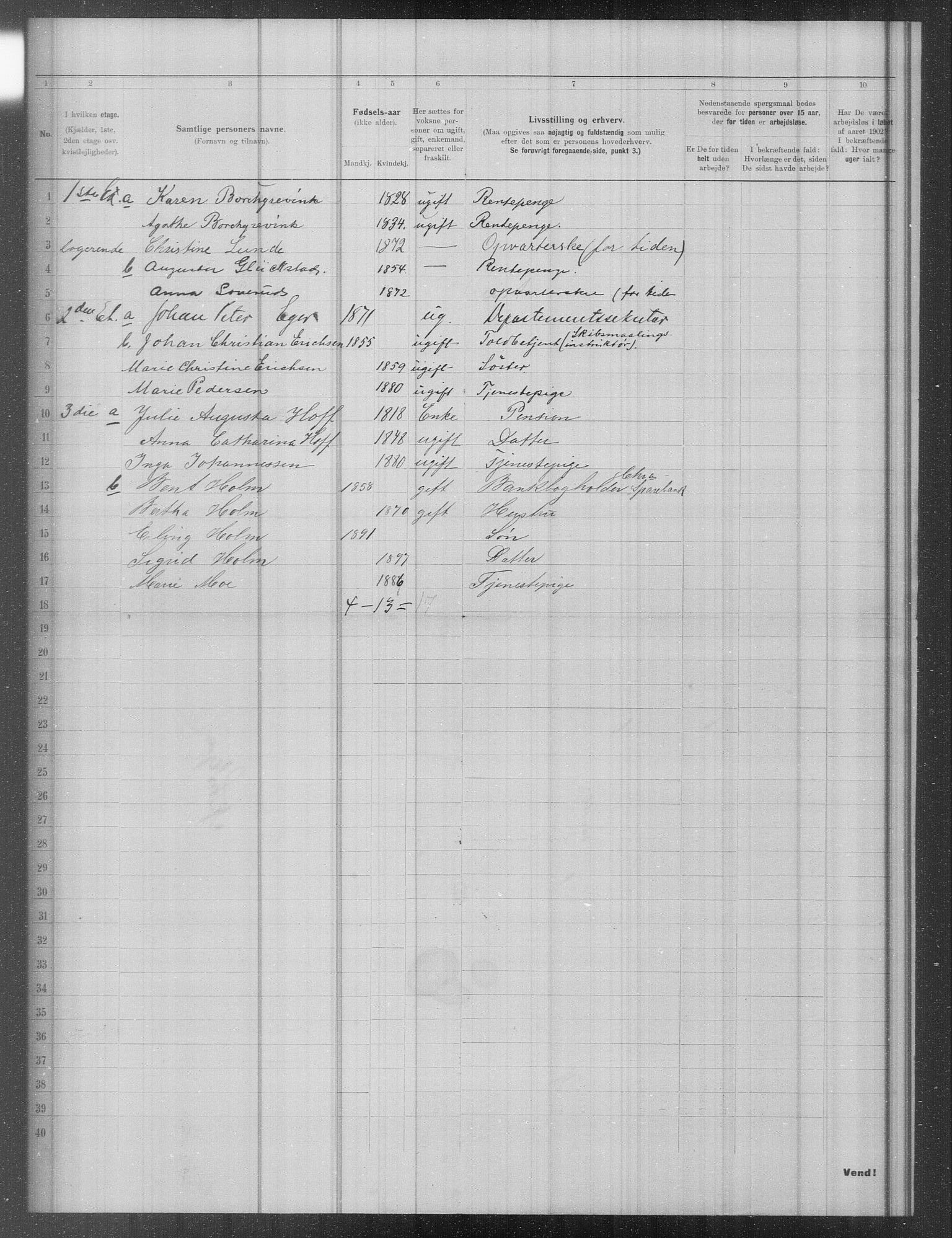 OBA, Municipal Census 1902 for Kristiania, 1902, p. 11422