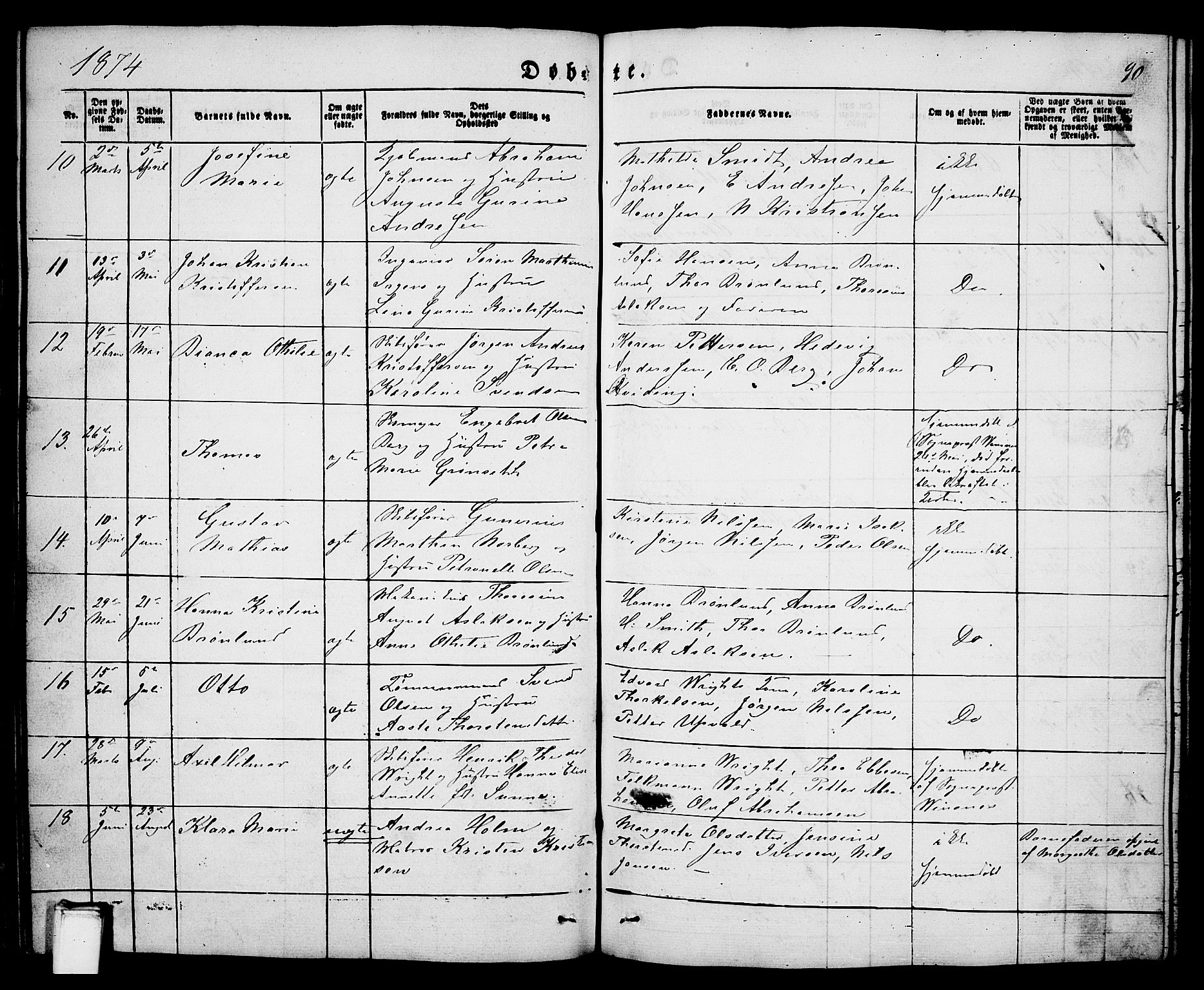 Porsgrunn kirkebøker , SAKO/A-104/G/Ga/L0002: Parish register (copy) no. I 2, 1847-1877, p. 90