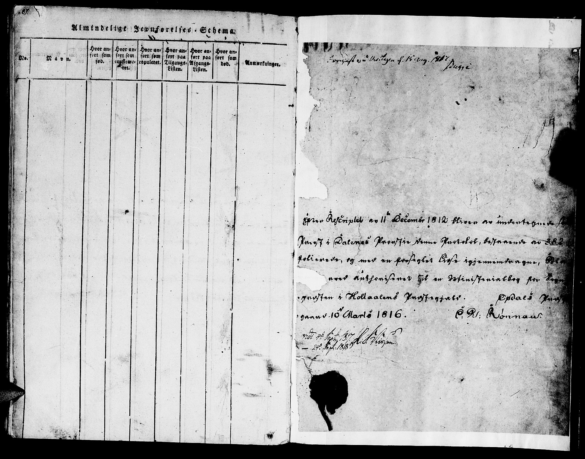 Ministerialprotokoller, klokkerbøker og fødselsregistre - Sør-Trøndelag, SAT/A-1456/685/L0954: Parish register (official) no. 685A03 /1, 1817-1829