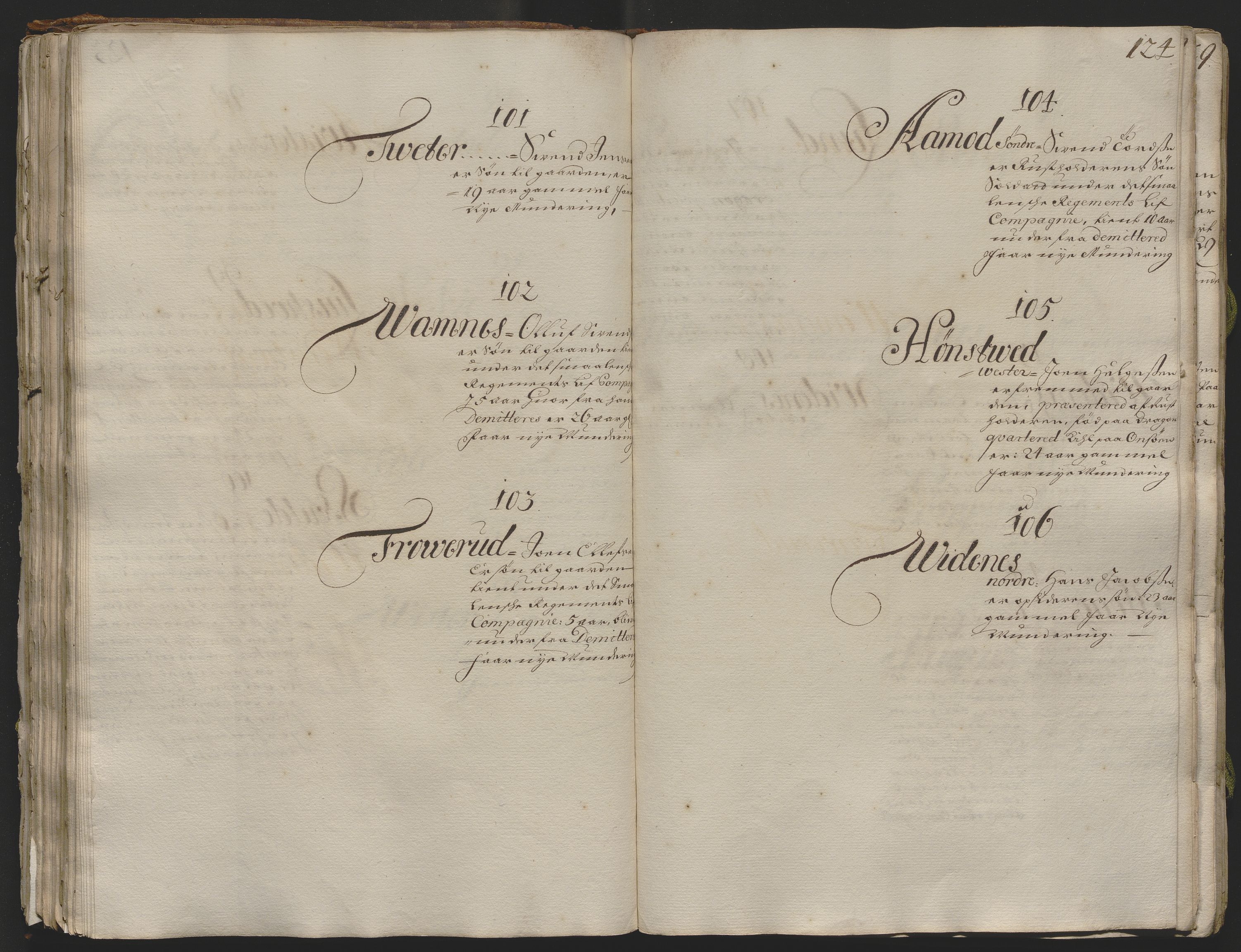 Rentekammeret inntil 1814, Realistisk ordnet avdeling, AV/RA-EA-4070/Ok/L0013: [Ff 19]: Generalhovedrulle over kavaleriet og dragonene i Norge, 1690-1691, p. 123b-124a