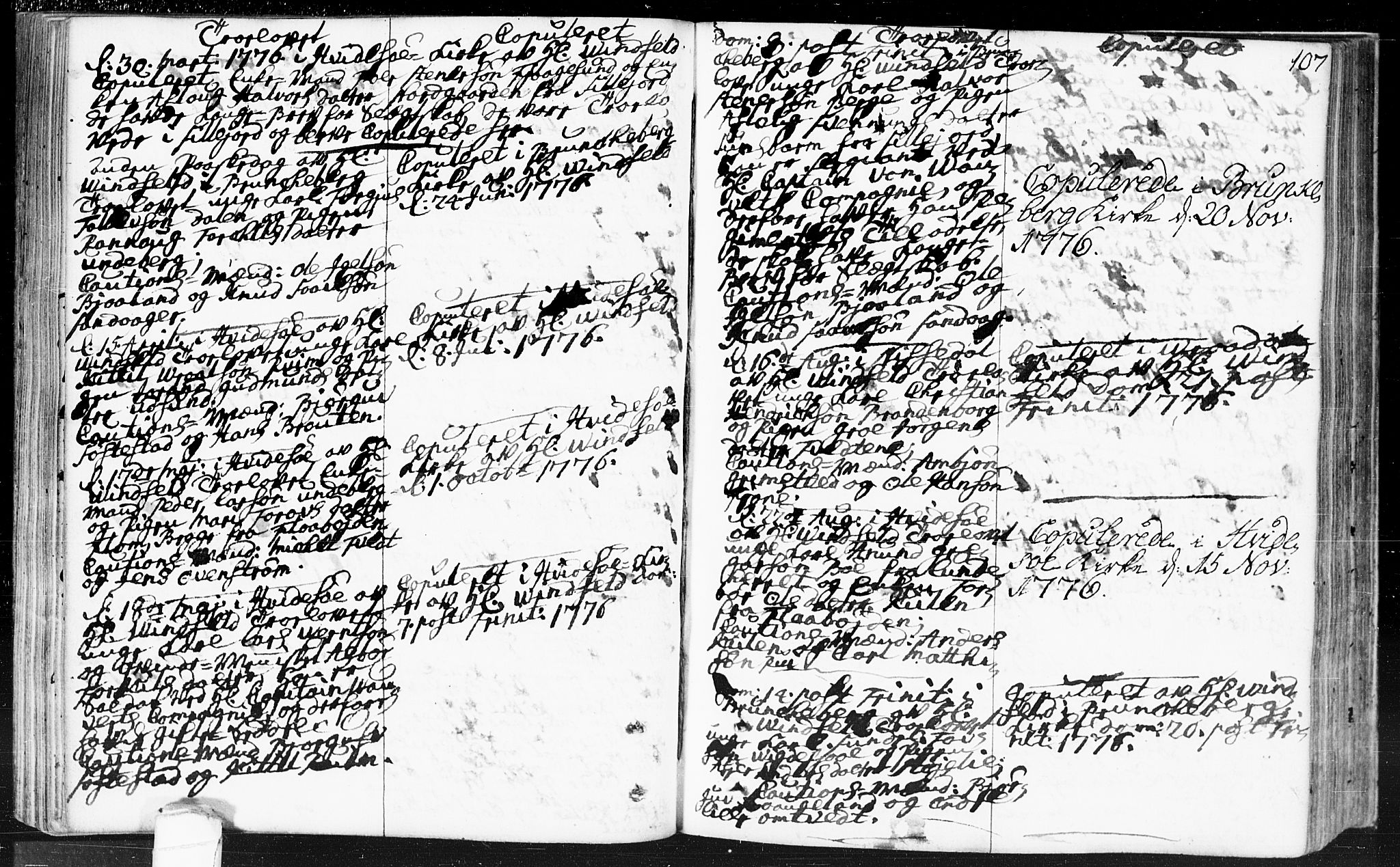 Kviteseid kirkebøker, SAKO/A-276/F/Fa/L0002: Parish register (official) no. I 2, 1773-1786, p. 107