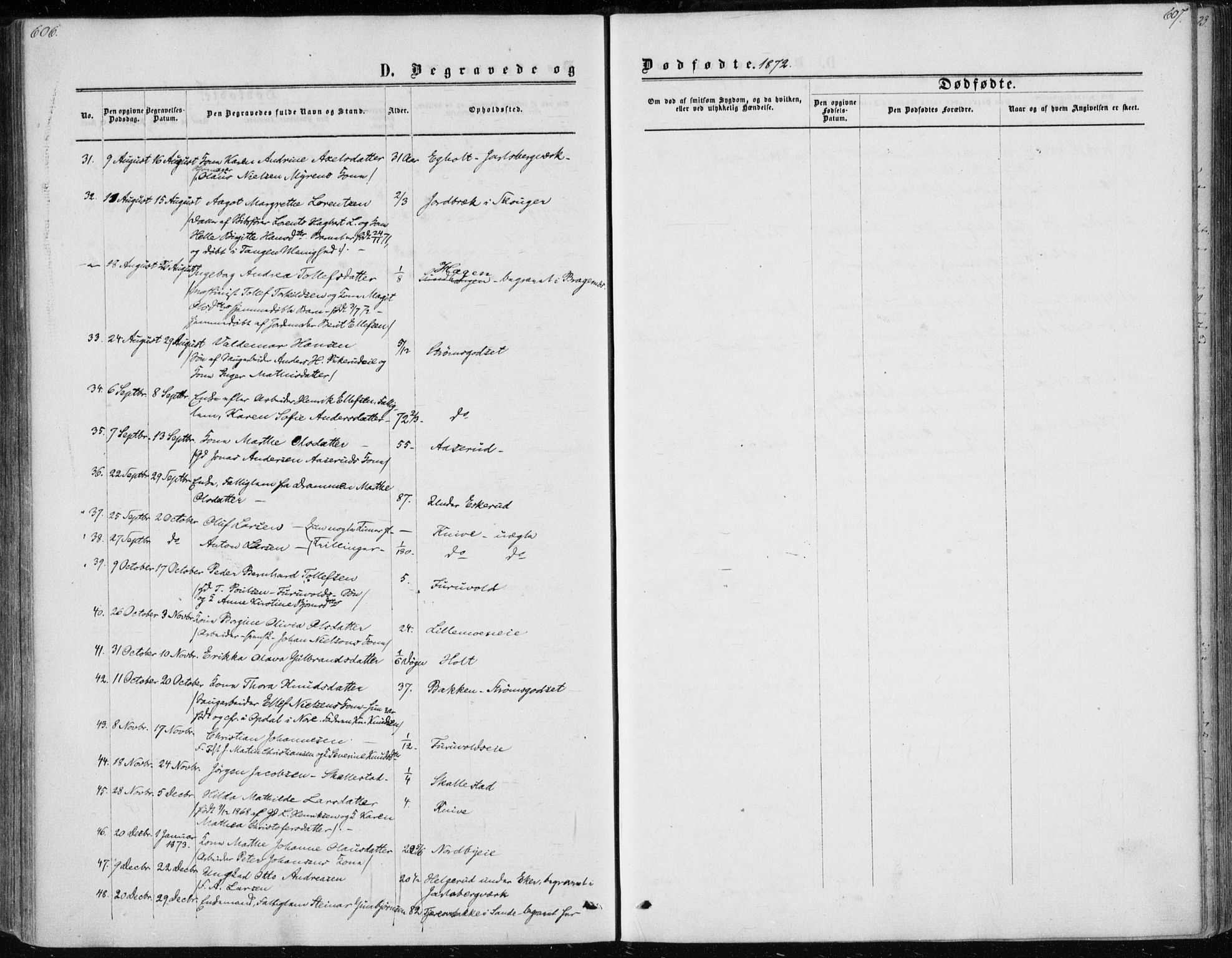 Skoger kirkebøker, SAKO/A-59/F/Fa/L0004: Parish register (official) no. I 4, 1862-1872, p. 606-607