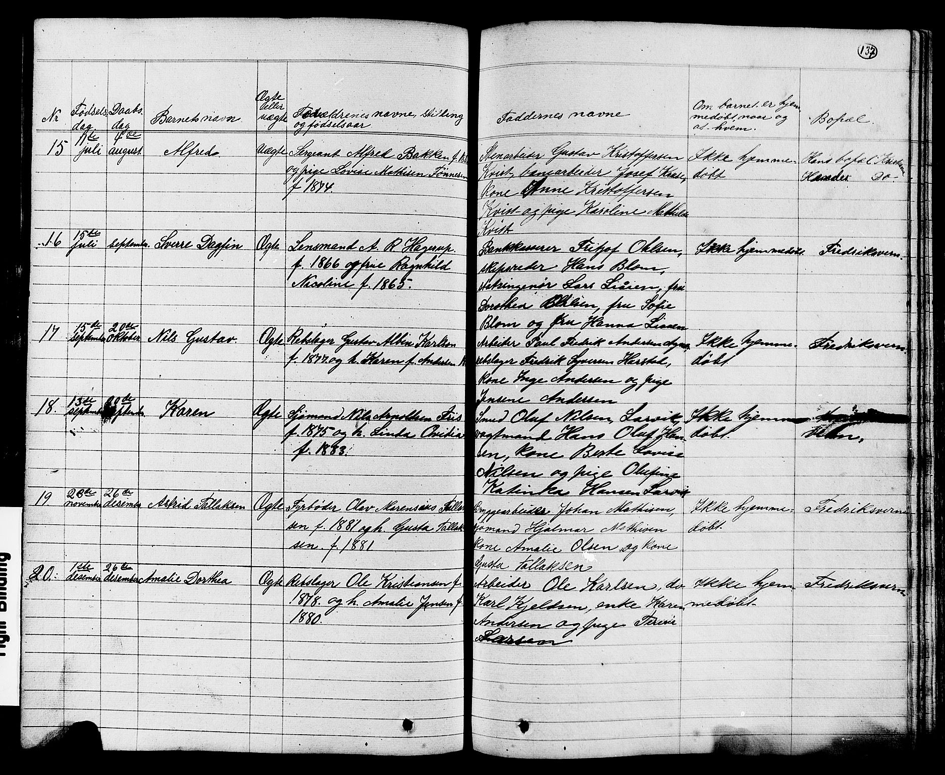 Stavern kirkebøker, AV/SAKO-A-318/G/Ga/L0002: Parish register (copy) no. 2, 1839-1909, p. 137