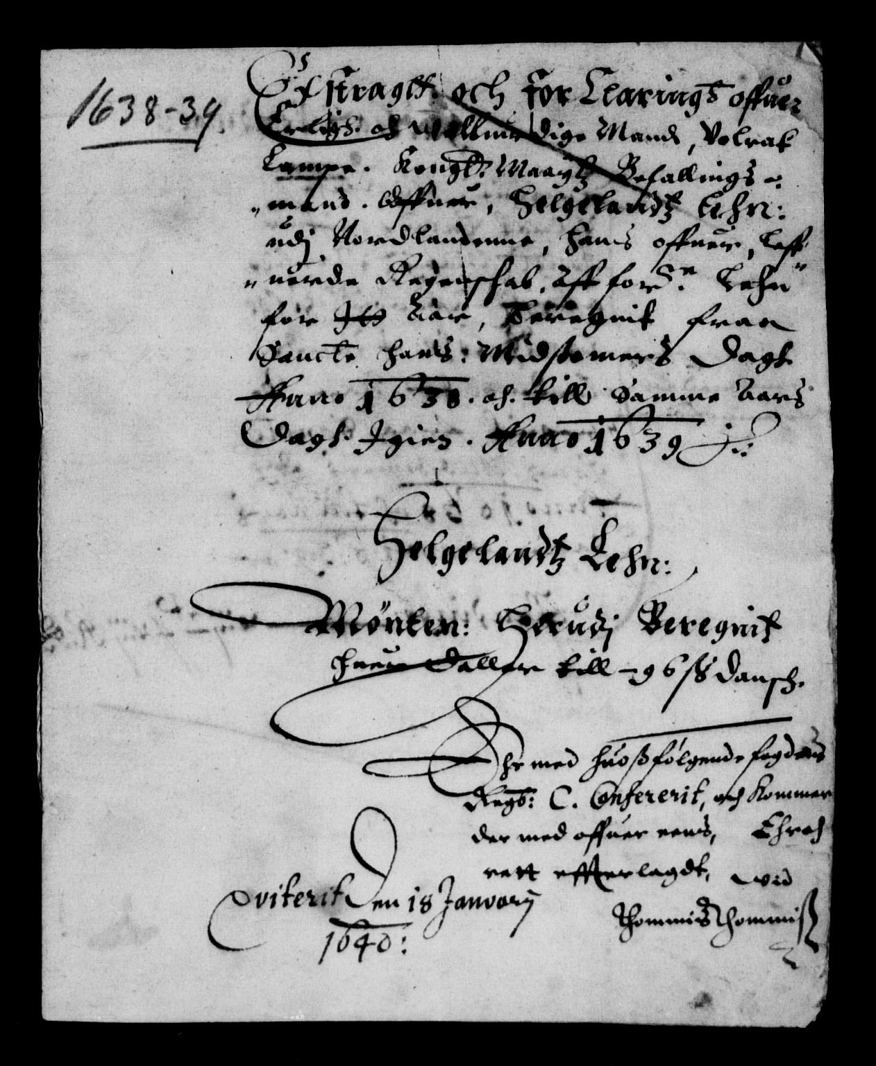 Rentekammeret inntil 1814, Reviderte regnskaper, Lensregnskaper, RA/EA-5023/R/Rb/Rbz/L0031: Nordlandenes len, 1638-1646