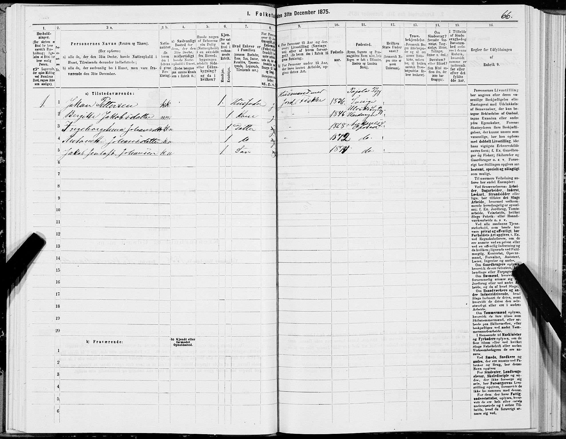 SAT, 1875 census for 1853P Ofoten, 1875, p. 3066