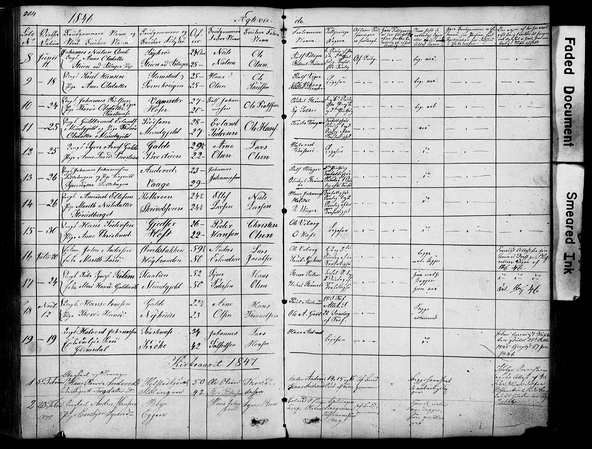 Lom prestekontor, SAH/PREST-070/L/L0012: Parish register (copy) no. 12, 1845-1873, p. 304-305