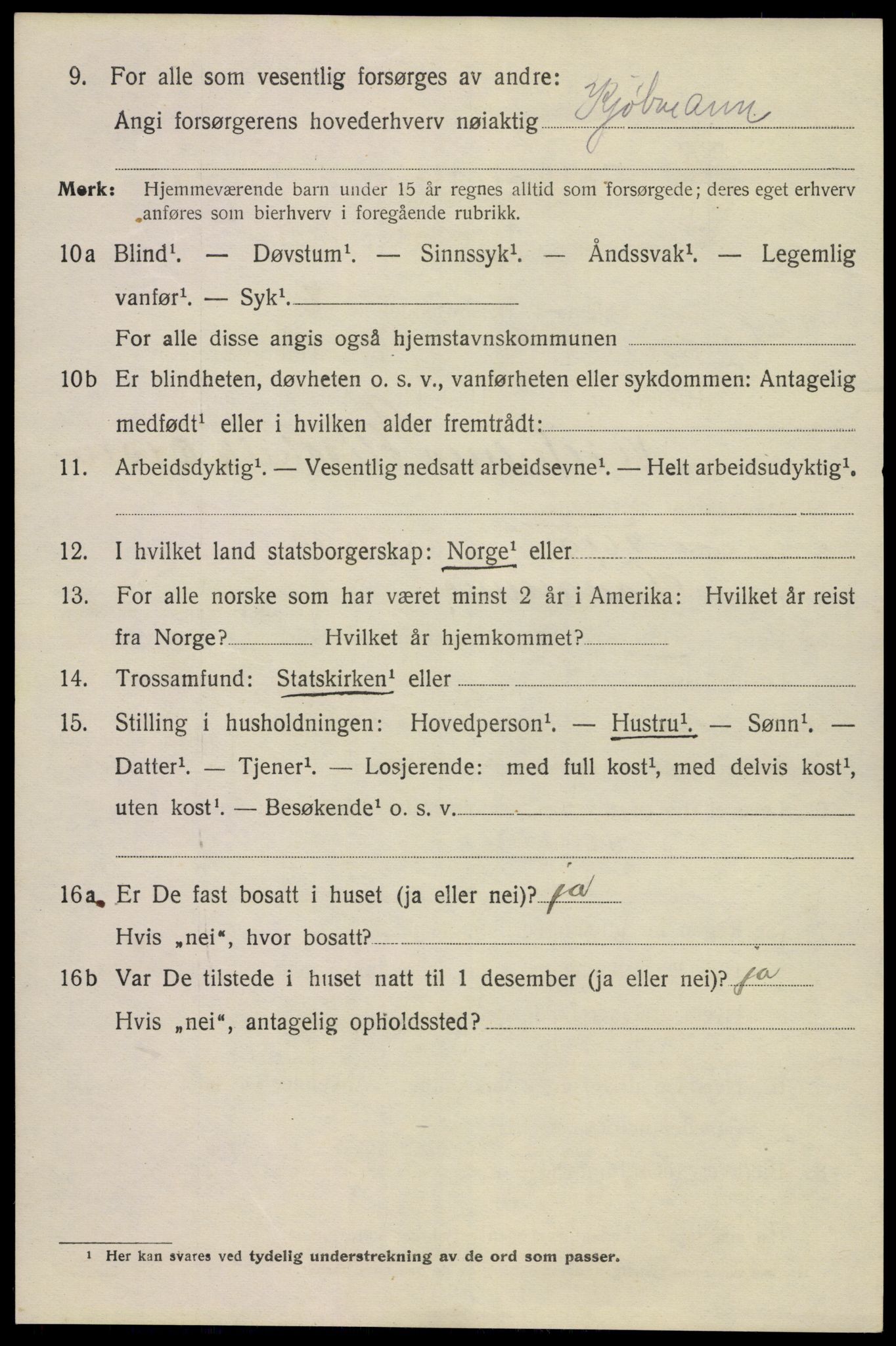 SAKO, 1920 census for Langesund, 1920, p. 2742