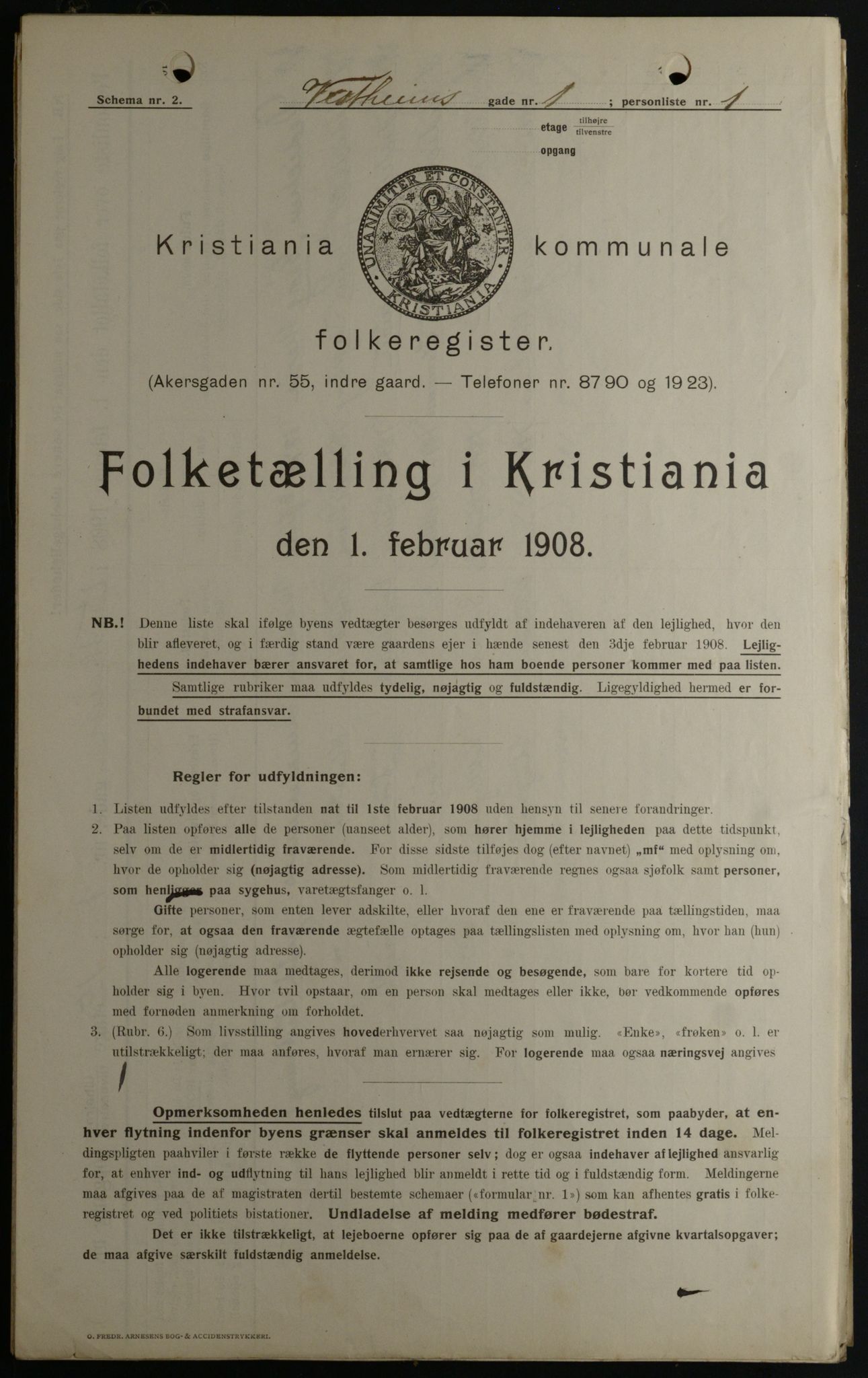 OBA, Municipal Census 1908 for Kristiania, 1908, p. 109937