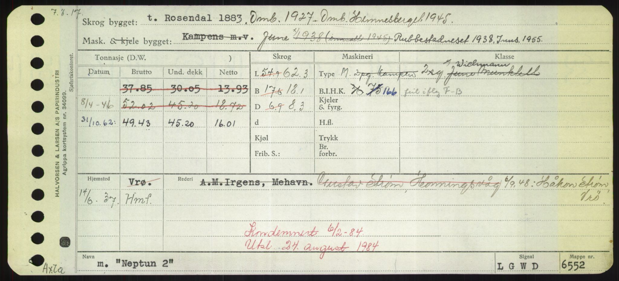 Sjøfartsdirektoratet med forløpere, Skipsmålingen, AV/RA-S-1627/H/Hd/L0026: Fartøy, N-Norhol, p. 115