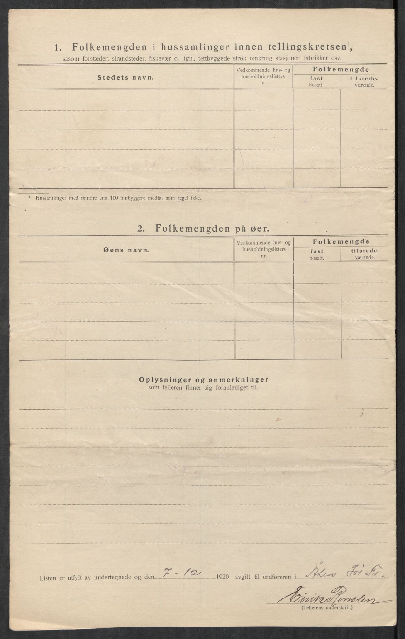 SAT, 1920 census for Ålen, 1920, p. 41